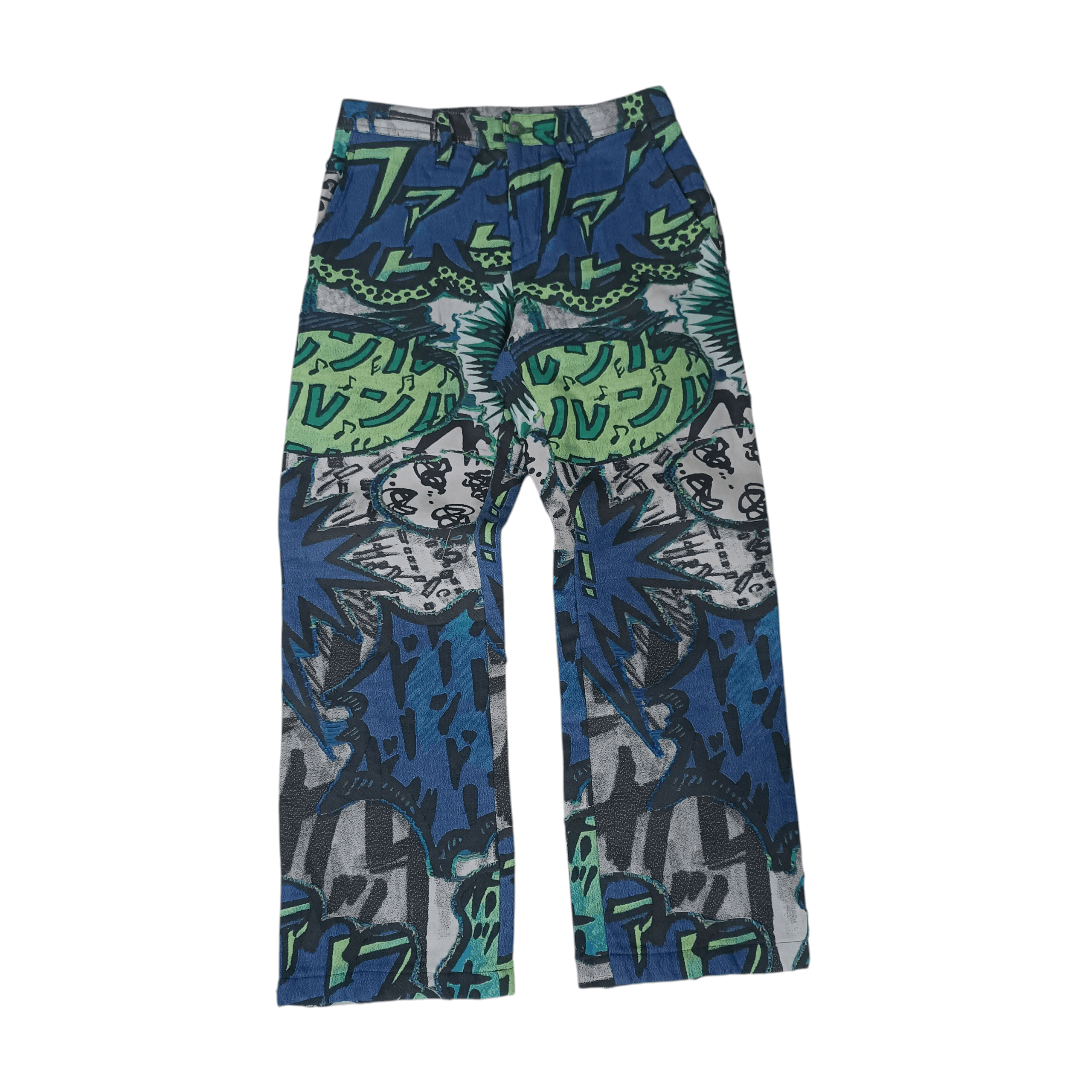 Issey Miyake RARE Issey Miyake pleats please Manga Patern Cotton Pants Size 28" / US 6 / IT 42 - 2 Thumbnail