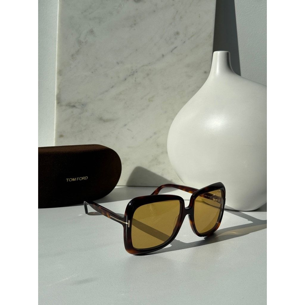 Tom Ford NEW Tom Ford TF1156 Lorelai Brown Yellow Sunglasses $600 Size ONE SIZE - 4 Thumbnail