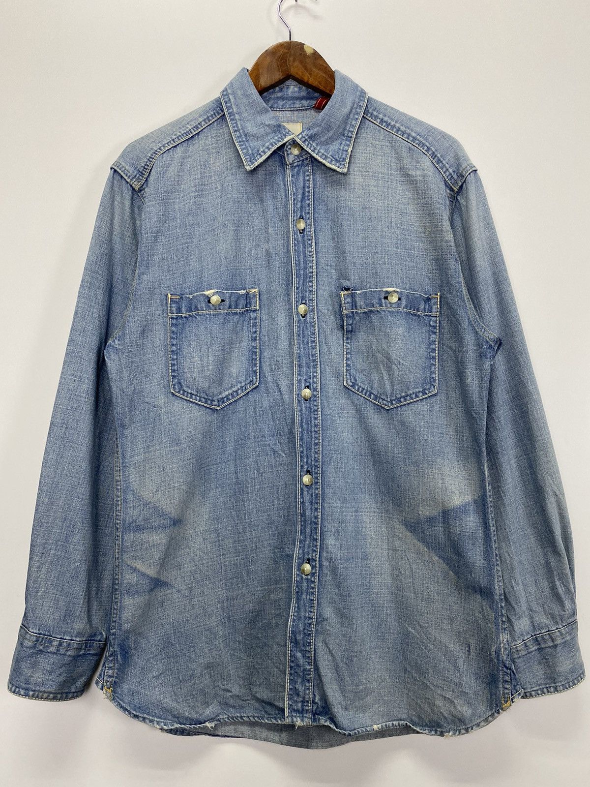 Levi's × Vintage Vintge Levis redloop button up Size US L / EU 52-54 / 3 - 3 Thumbnail