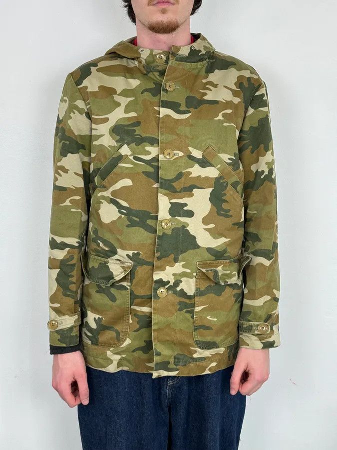 A.P.C. A.P.C. Khaki Camo Hooded Jacket Multi-Pocket Jacket Size US M / EU 48-50 / 2 - 2 Thumbnail