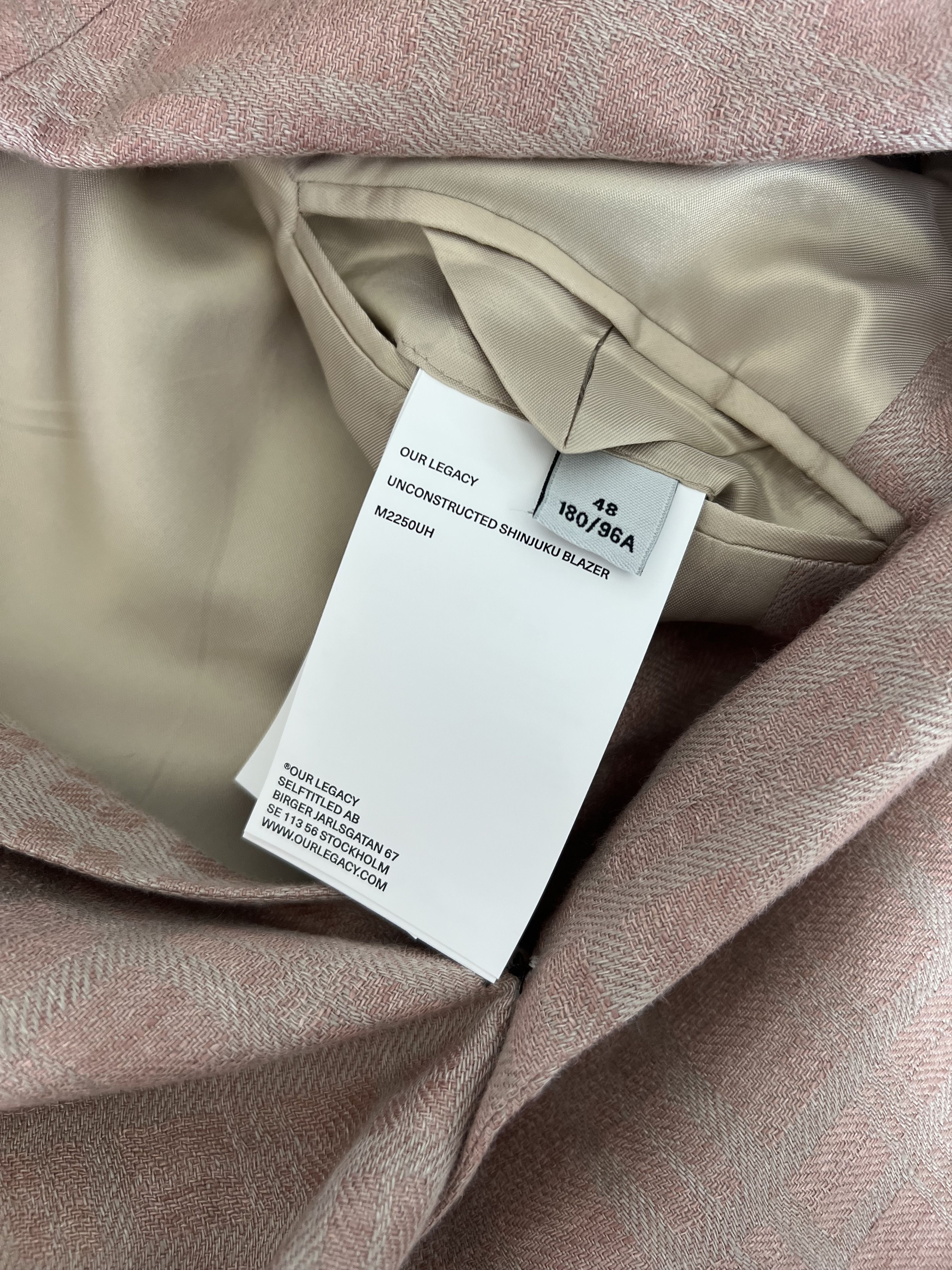 Our Legacy Our Legacy Unconstructed Shinjuku Blazer in Pink Linen Size 48R - 10 Thumbnail