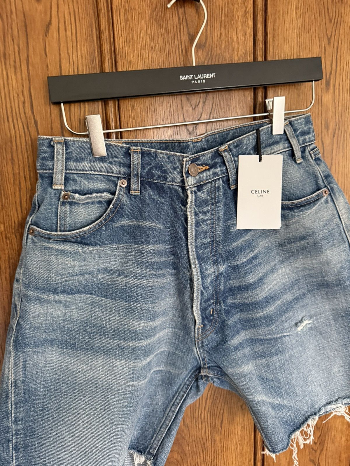 Celine $990 ss24 Celine zuma wash wesley jean denim shorts 28 Hedi Size US 28 / EU 44 - 12 Thumbnail