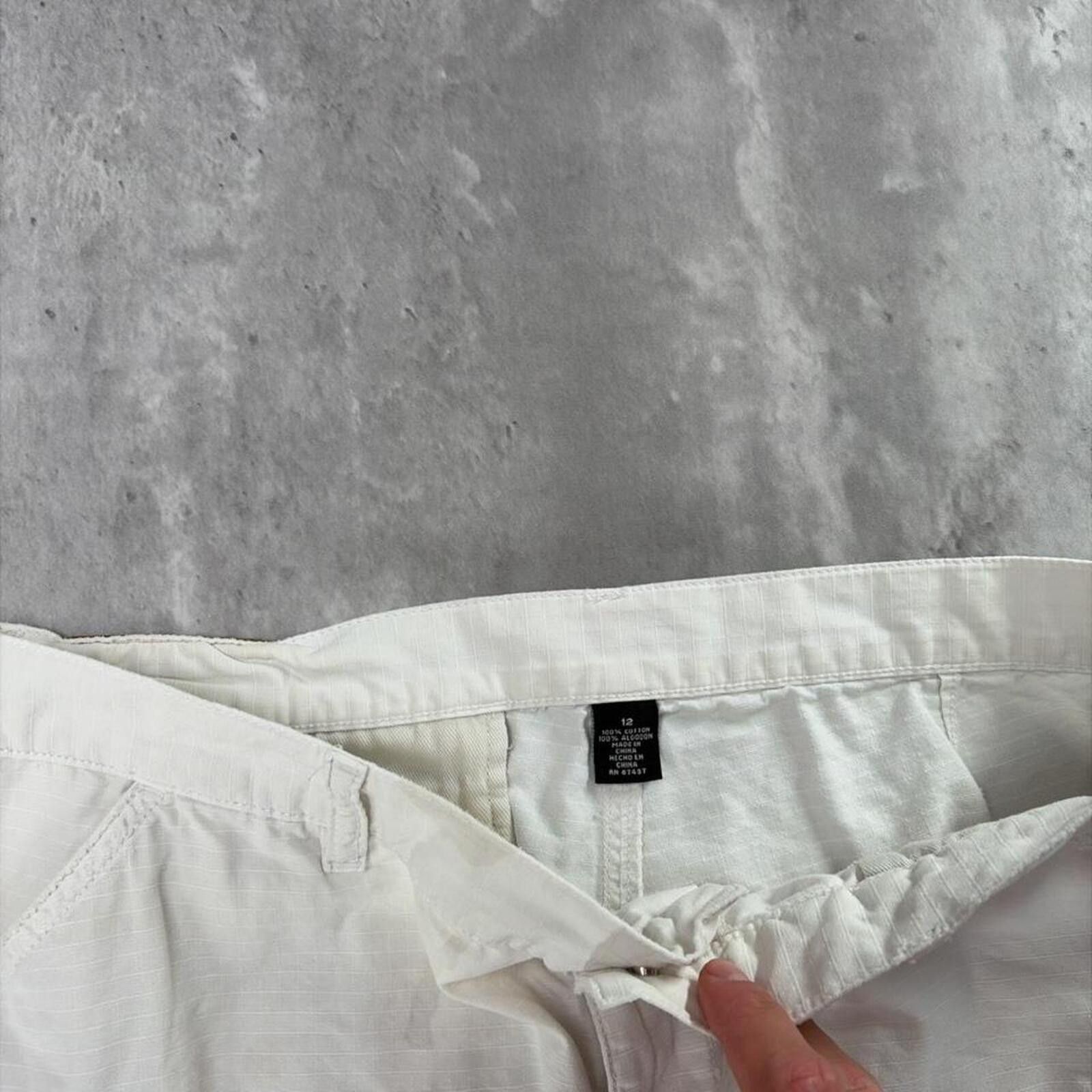 Polo Ralph Lauren Vintage White Polo Jeans Company Cargo Mini Shorts Size 34" / US 12 / IT 48 - 5 Thumbnail