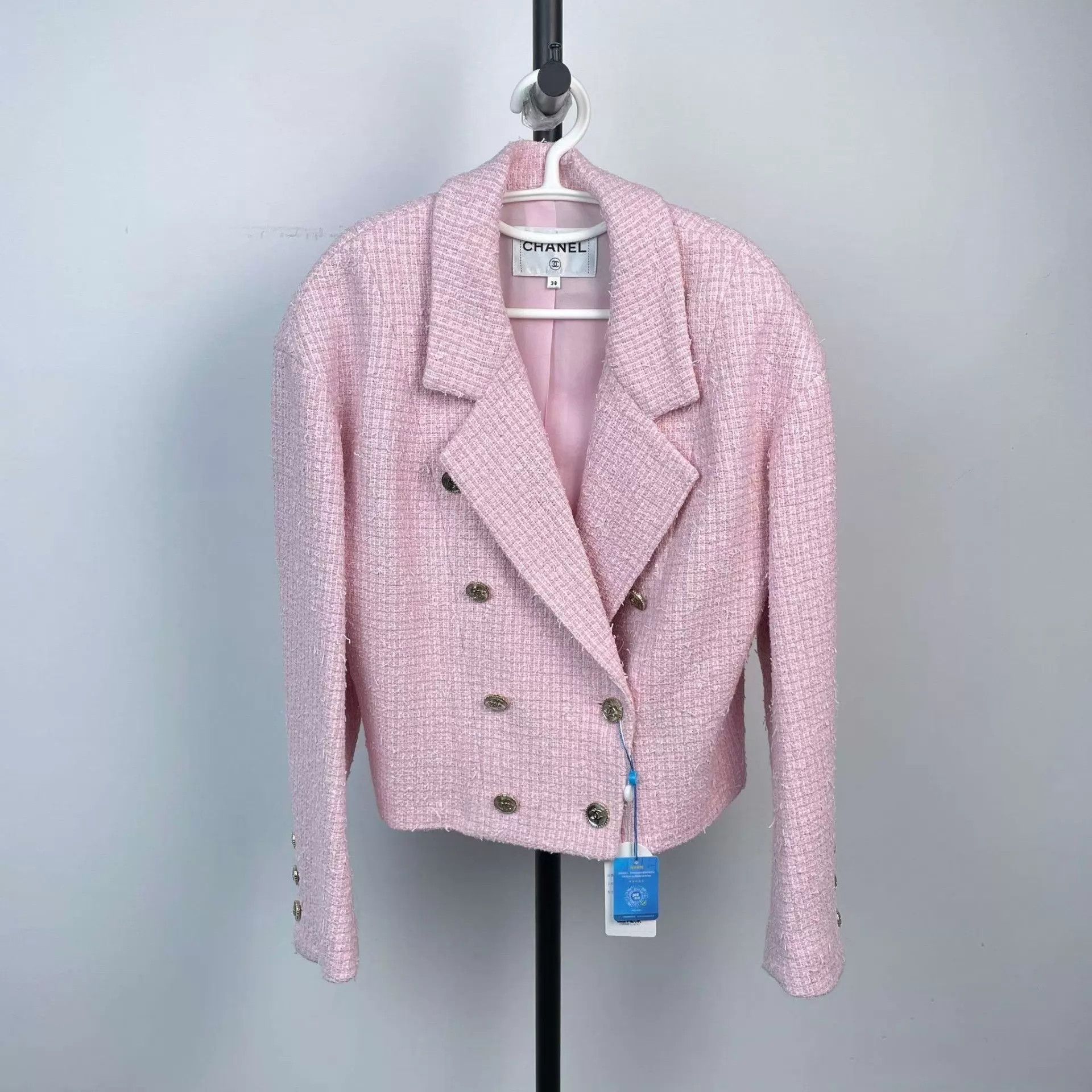 Chanel Chanel Pink Tweed Collared Jacket 38 98 New Size S / US 4 / IT 40 - 1 Thumbnail