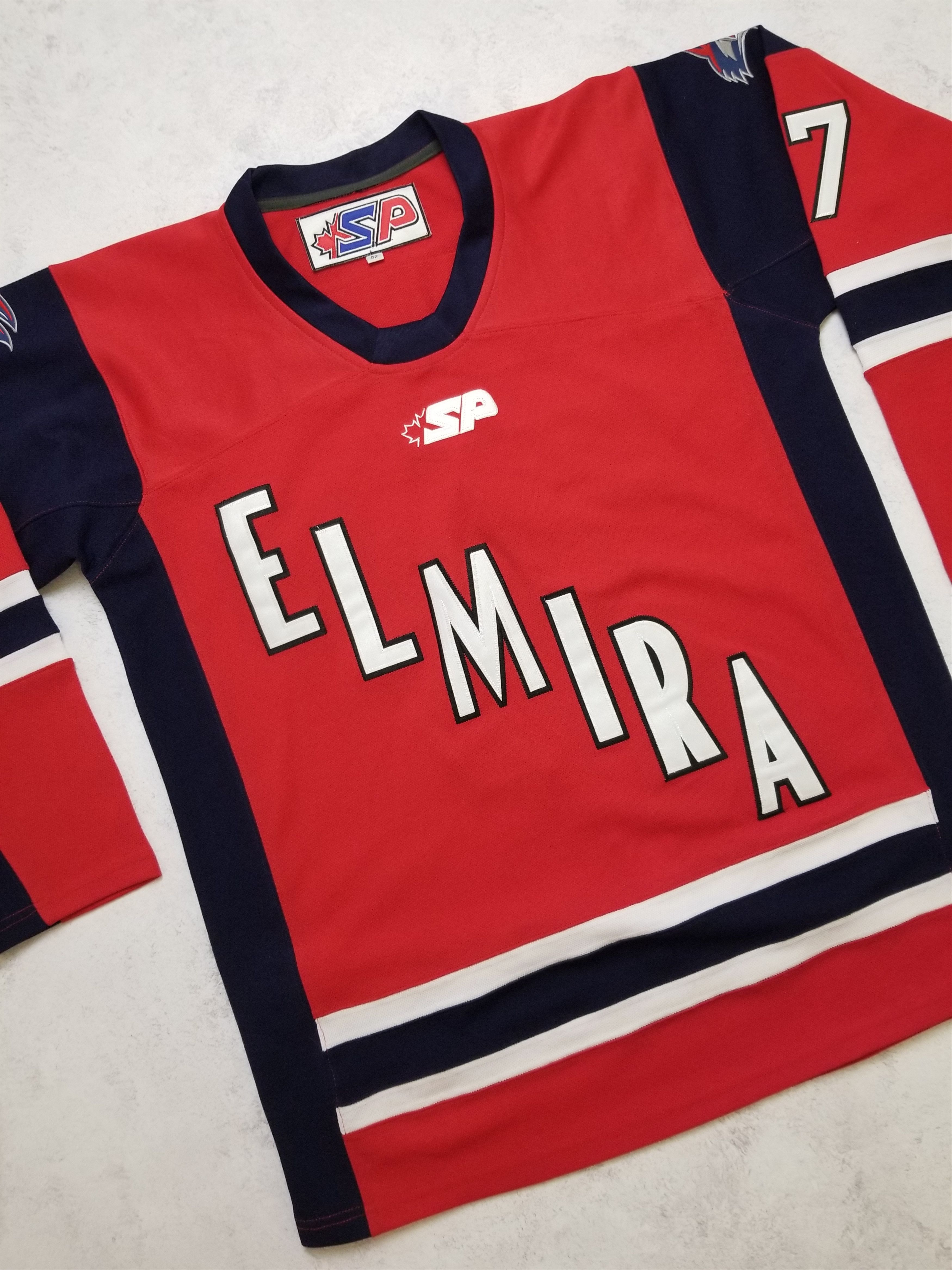 Other Ben Blood Elmira Jackals Hockey ECHL Stitched Sewn Jersey Size US L / EU 52-54 / 3 - 19 Thumbnail