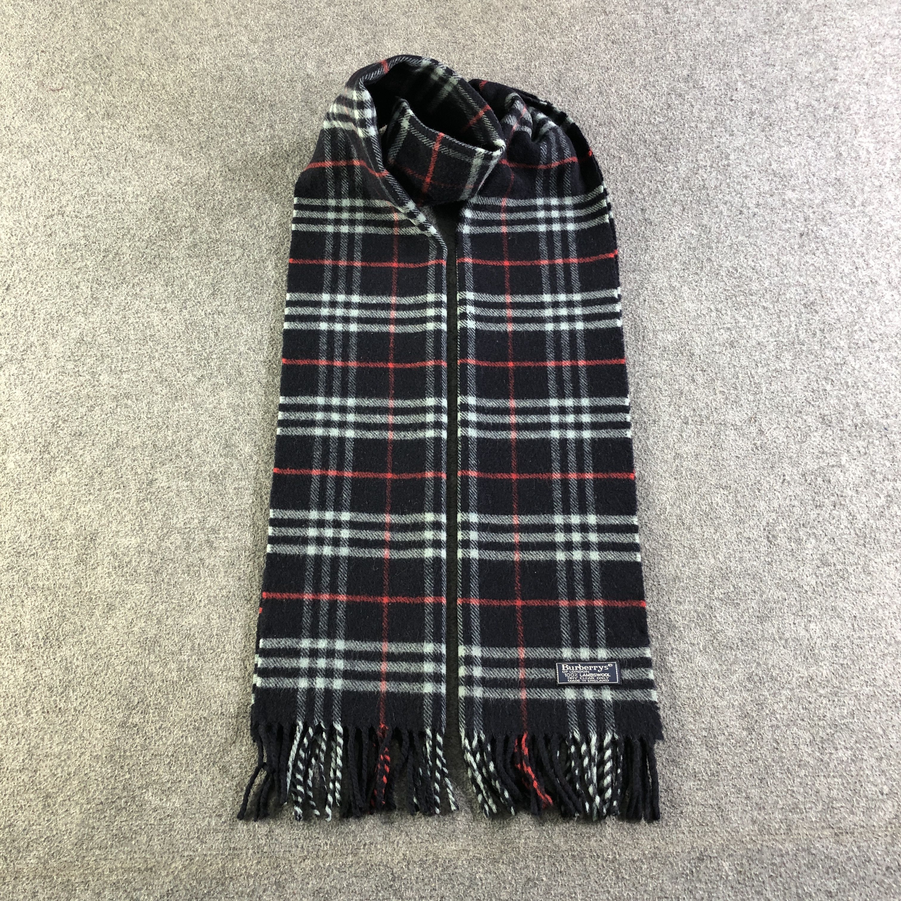Burberrys Nova Check Wool Scarf Muffler V2646