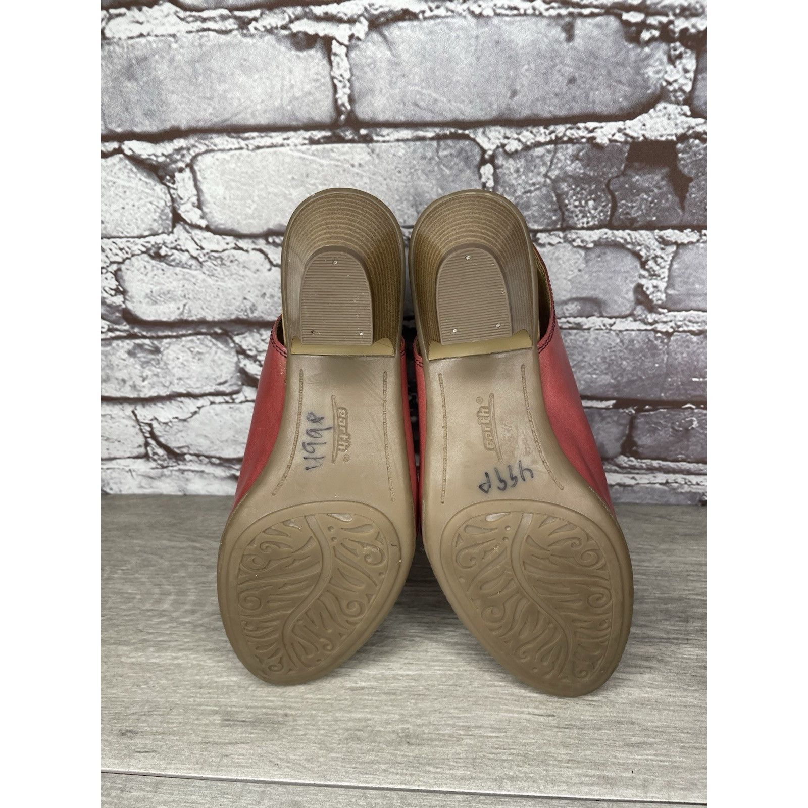 Other Earth Kristy Zip Up Peep Toe Red Leather Slingback Booties S Size US 8.5 / IT 38.5 - 8 Thumbnail
