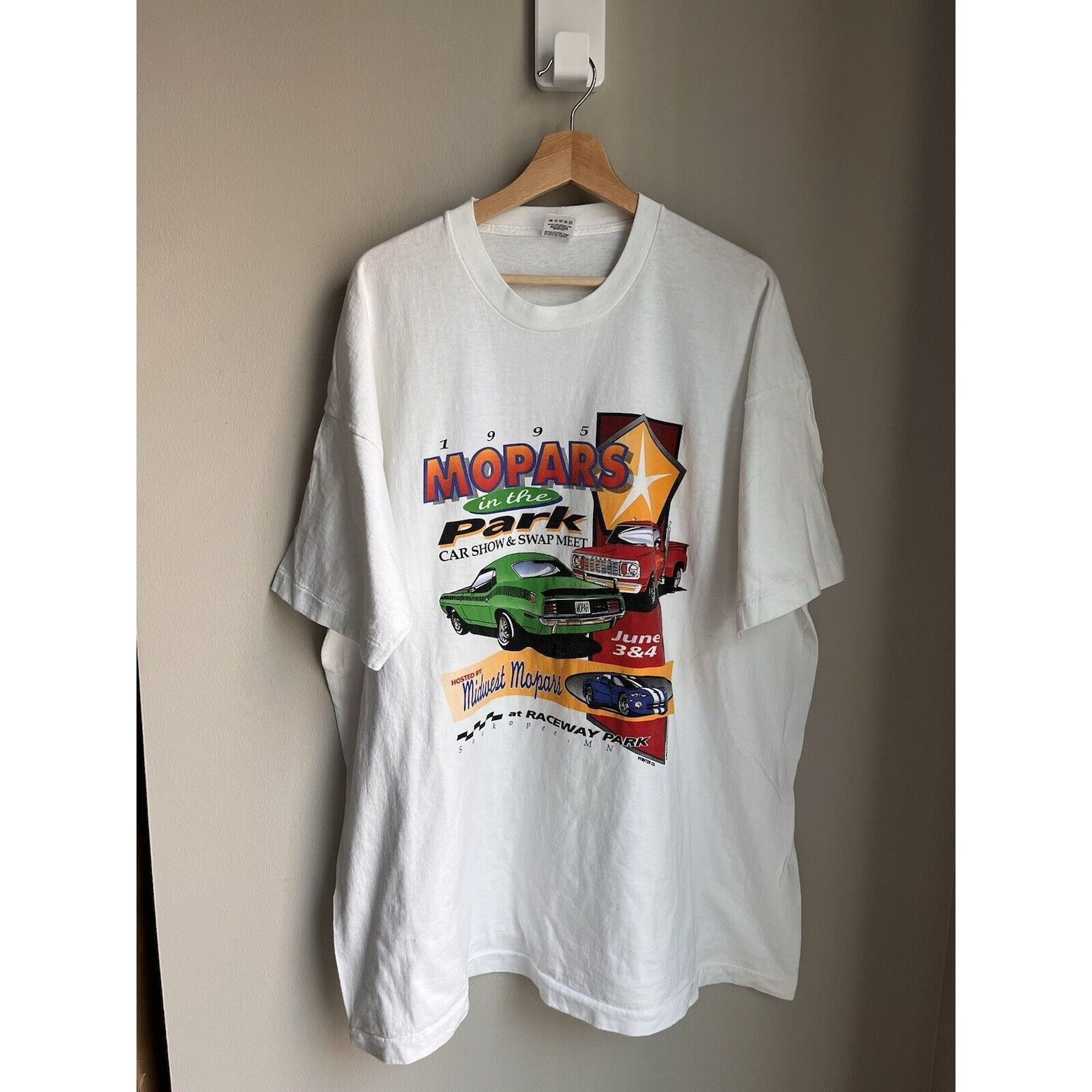 Vintage VINTAGE SINGLE STITCH AMERICAN MUSCLE CAR SHOW TEE SIZE 3XL Size US XXL / EU 58 / 5 - 1 Thumbnail
