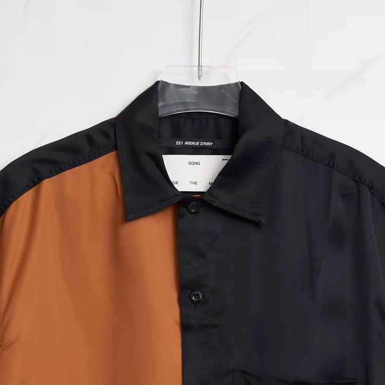 Song For The Mute Song for the mute Color-block satin short-sleeve shirt Size US M / EU 48-50 / 2 - 1 Thumbnail