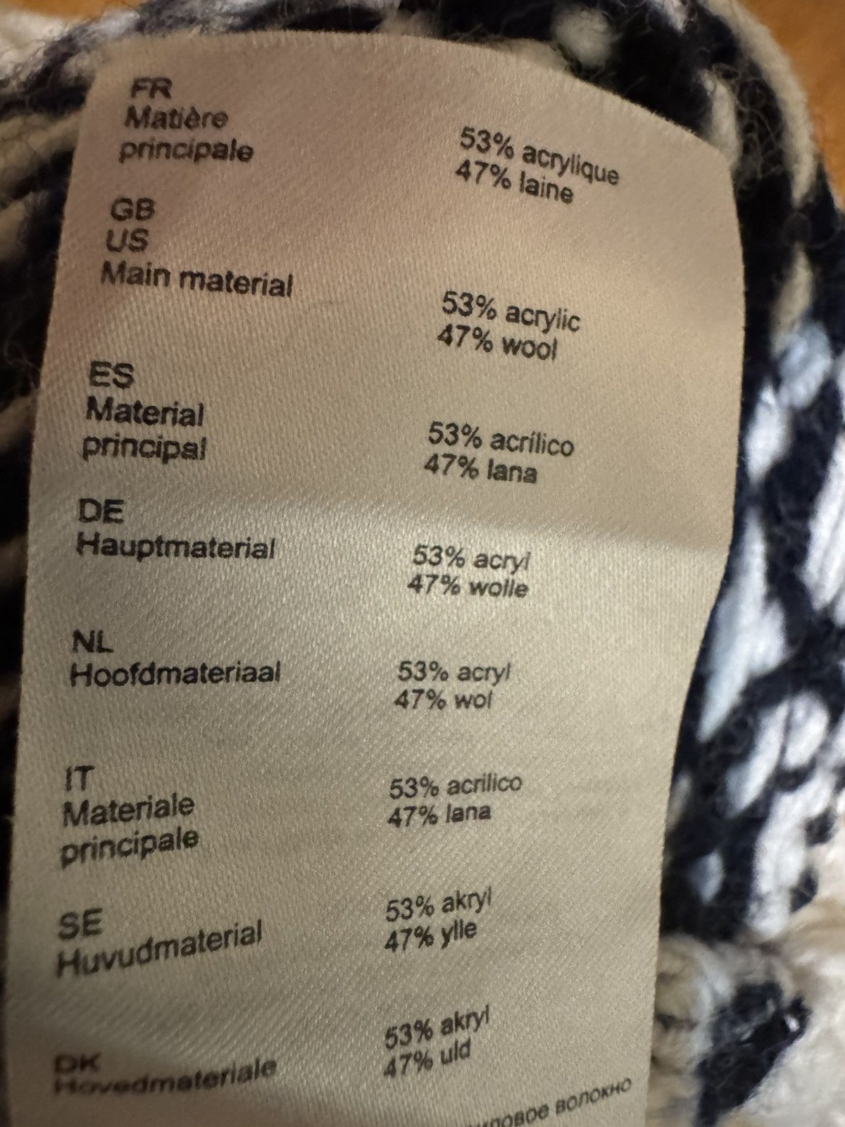 Maje Maje Black/White Wool Blend Fair Isle H18MOCKOON ECRU Size M / US 6-8 / IT 42-44 - 4 Thumbnail