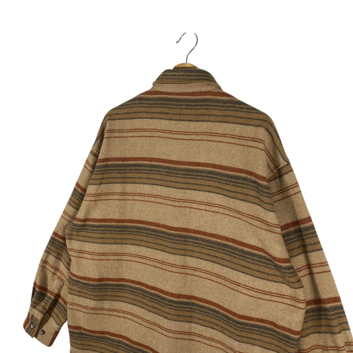 Designer × Nigel Cabourn × Vintage Vintage 90s Nigel Cabourn Wool Stripe Button Shirt L Size Size US L / EU 52-54 / 3 - 21 Thumbnail
