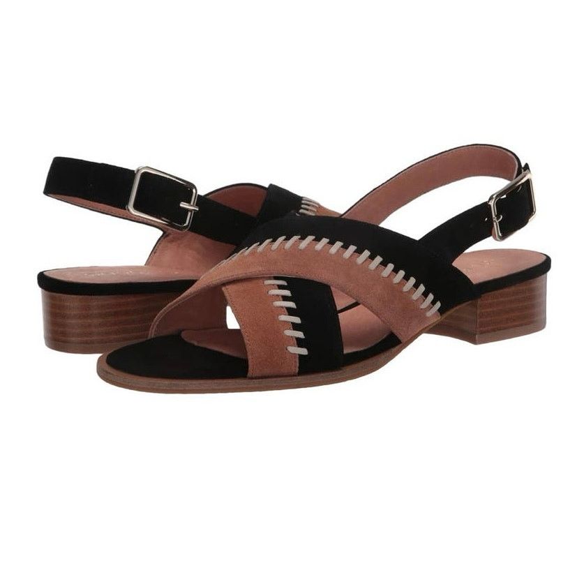 Jack Rogers Jack Rogers Amelia City Block stitched suede heel sandals Size US 7.5 / IT 37.5 - 5 Thumbnail