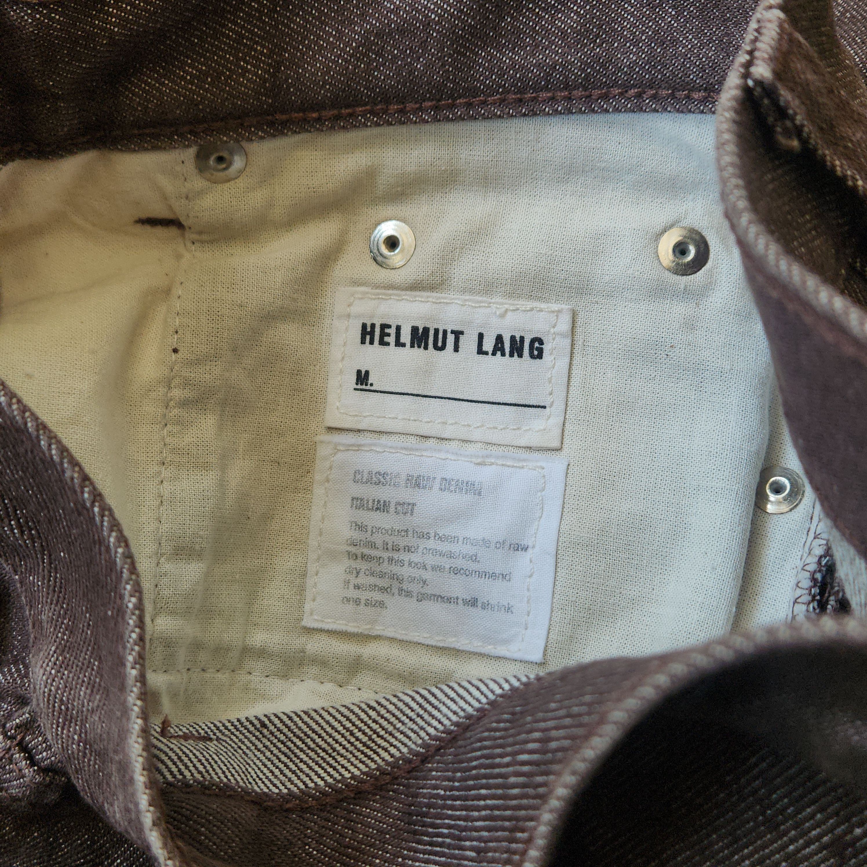 Helmut Lang 90s helmut lang chocolate classic raw denim jeans Size US 26 / EU 42 - 8 Thumbnail