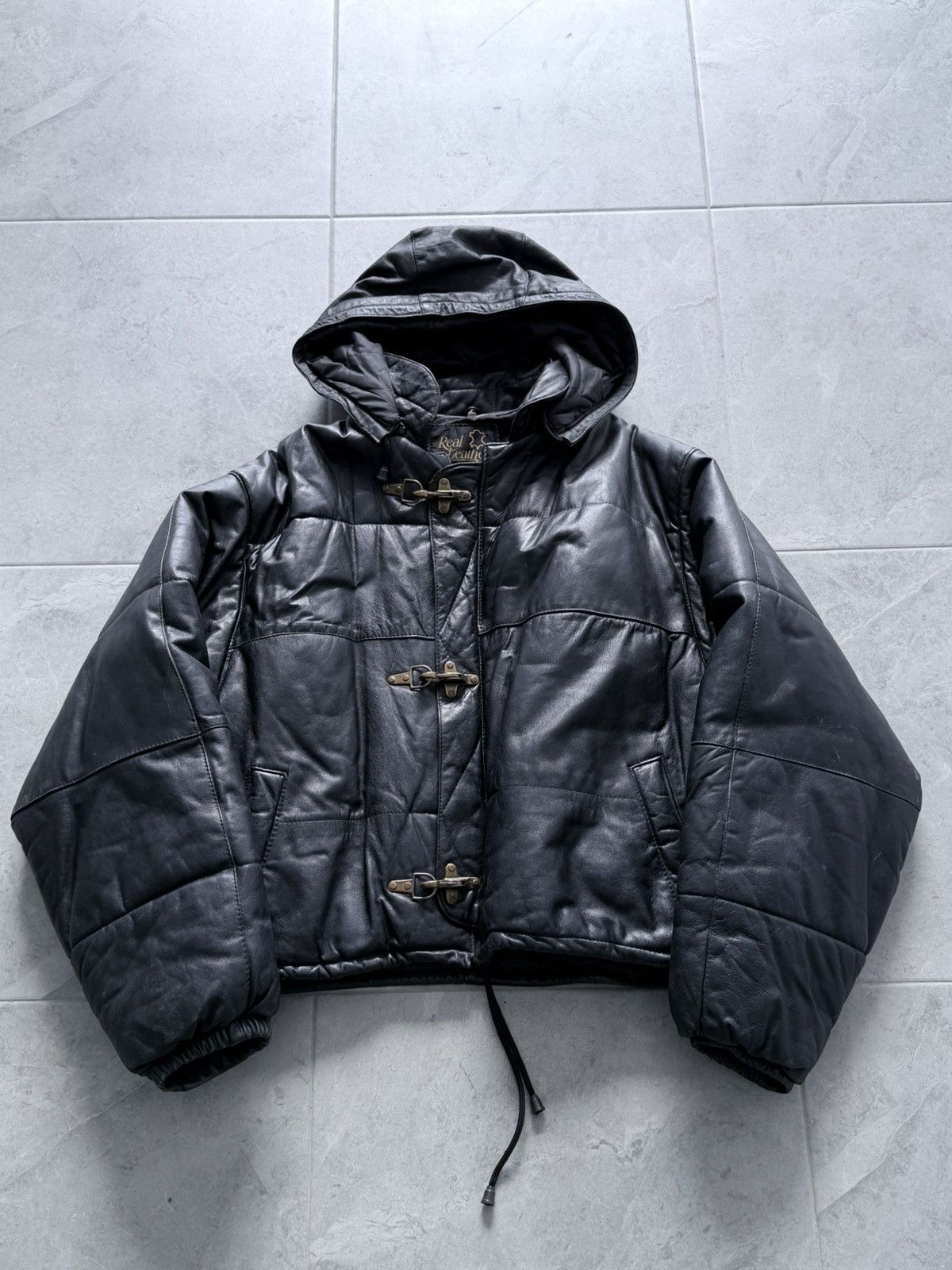 Hysteric Glamour Avant Garde Gothic Leather Fireman Toggle Clasp Jacket Size US XL / EU 56 / 4 - 1 Thumbnail