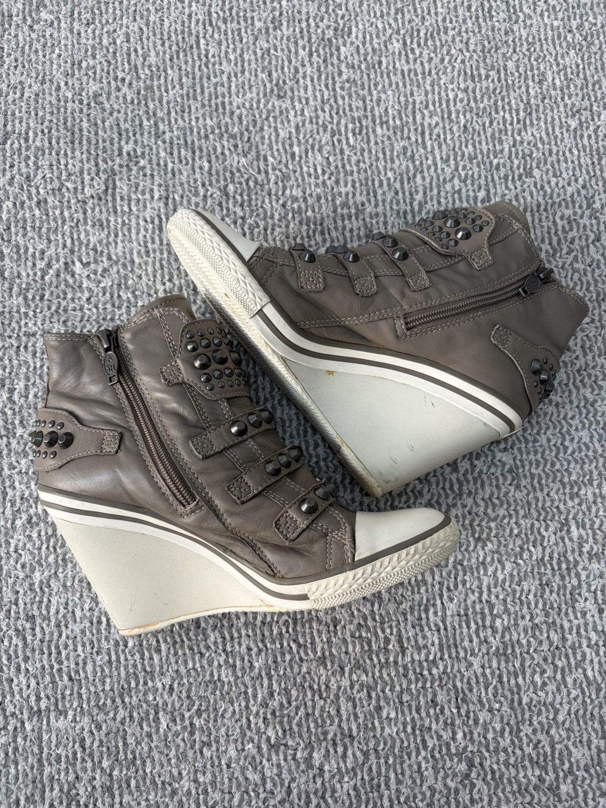 ASH Ash Stud Wedge Genial Buckled Leather Size 38 Size US 8 / IT 38 - 5 Thumbnail