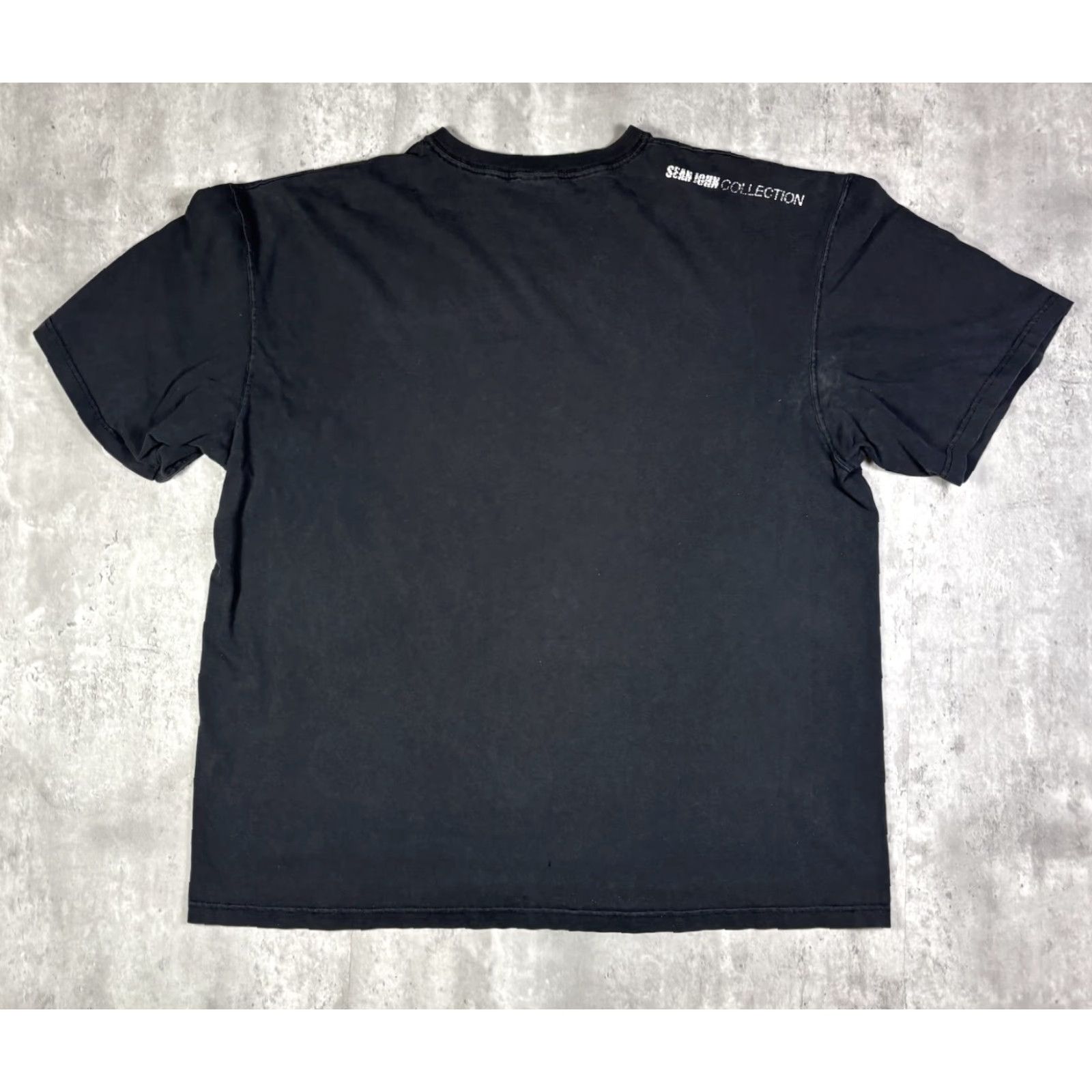 Sean John VINTAGE Sean John Black T Shirt Mens XL T-Shirt Graphic Print Grunge 90s Hip Hop Short Sleeve Crew Neck Cotton Size US XL / EU 56 / 4 - 3 Thumbnail