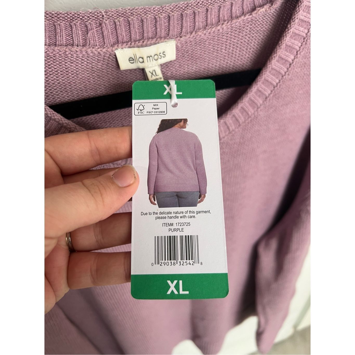 Other Ella Moss Purple Sweater Woman’s Size XL NEW Size XL / US 12-14 / IT 48-50 - 5 Thumbnail