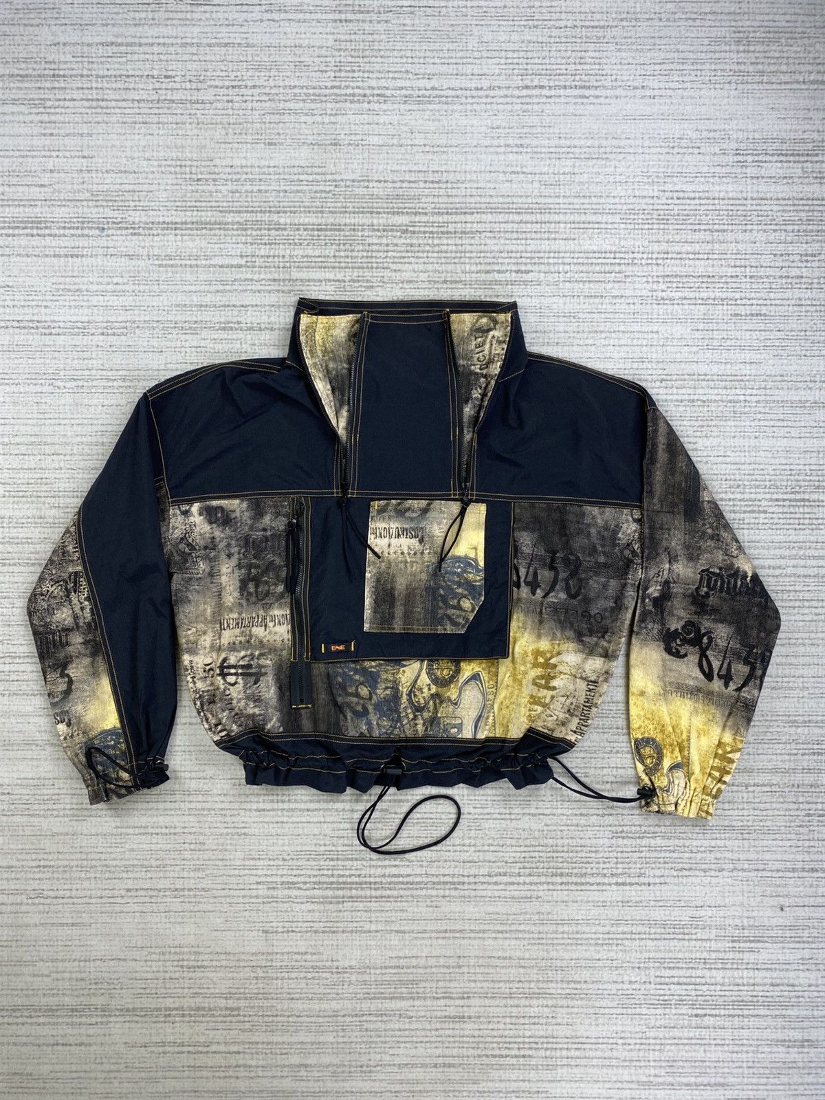 Japanese Brand × Vintage Vintage EASE Anorak In Coated Rare Graphics Printed Jacket Size US L / EU 52-54 / 3 - 9 Thumbnail