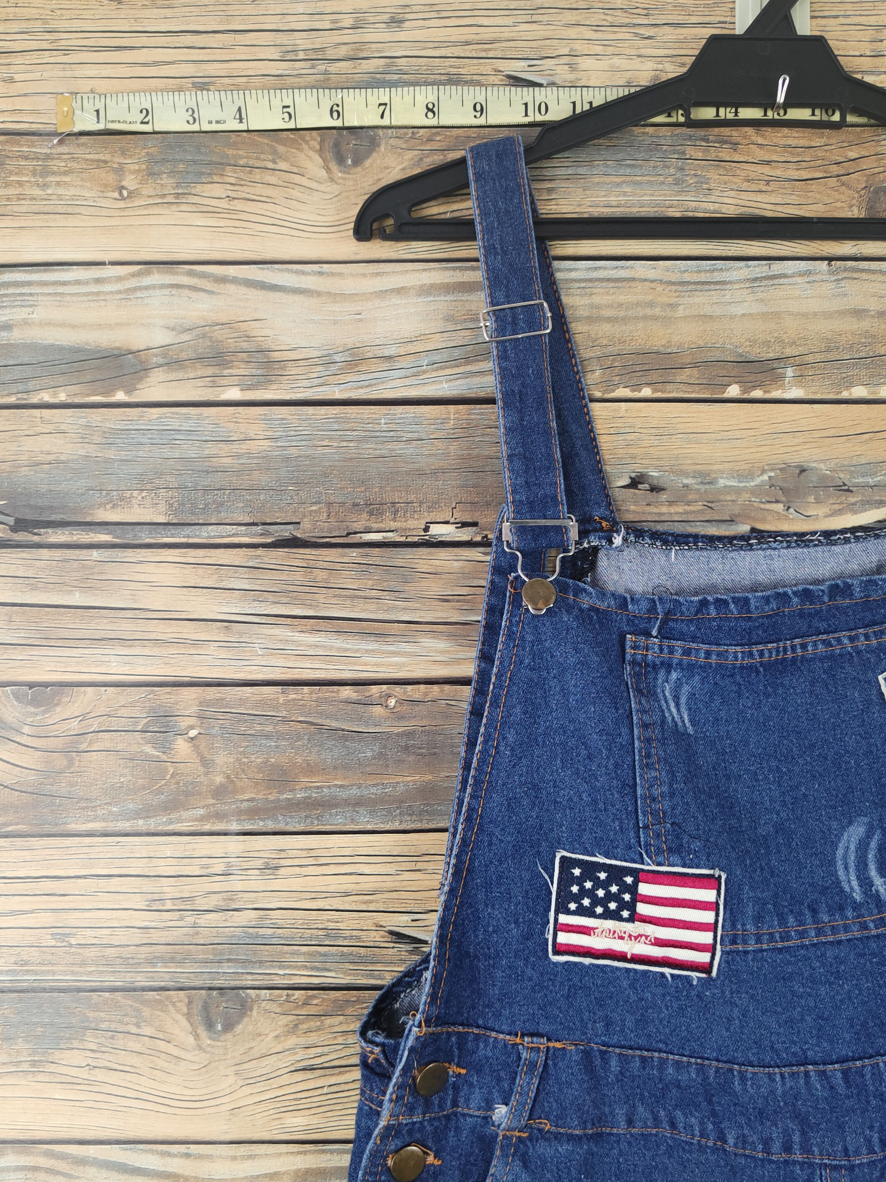 Japanese Brand × Vintage Vintage Japanese Brand Dark Blue Denim Jumpsuits Size 35" - 5 Thumbnail