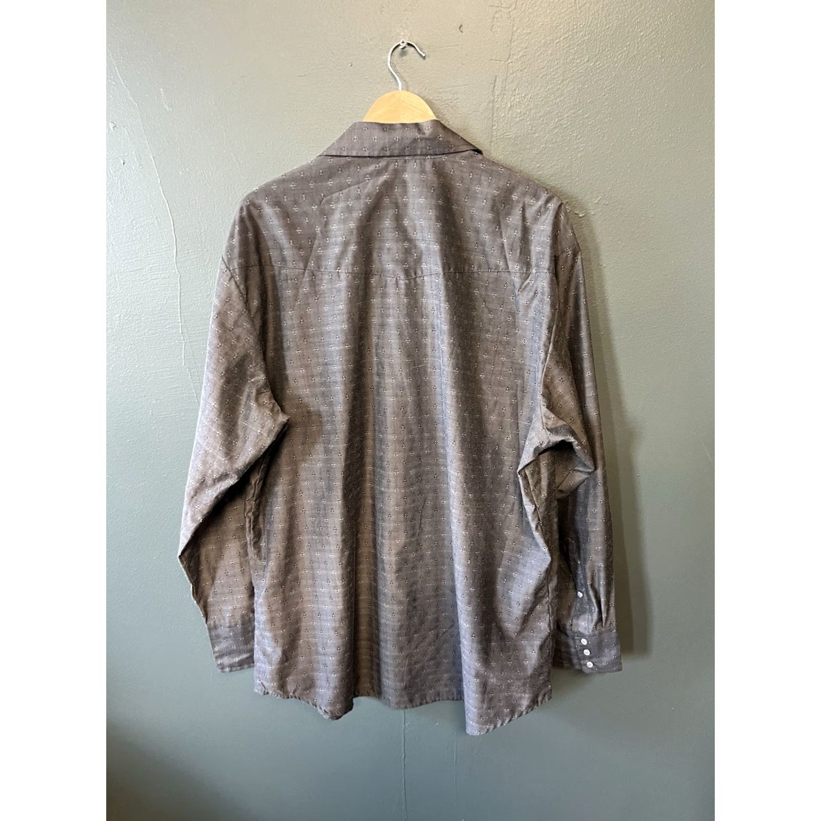 Roper Roper Mens Gray Snap Up Long Sleeve Dress Shirt 2XL Size 48R - 2 Thumbnail