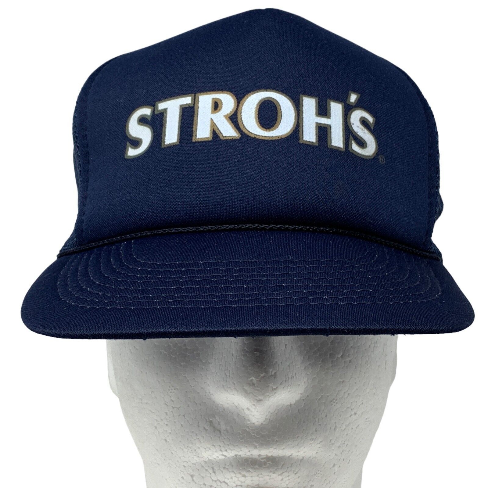 Vintage Vintage 80s 90s Strohs Beer Trucker Hat Baseball Cap Brewery Size ONE SIZE - 2 Thumbnail