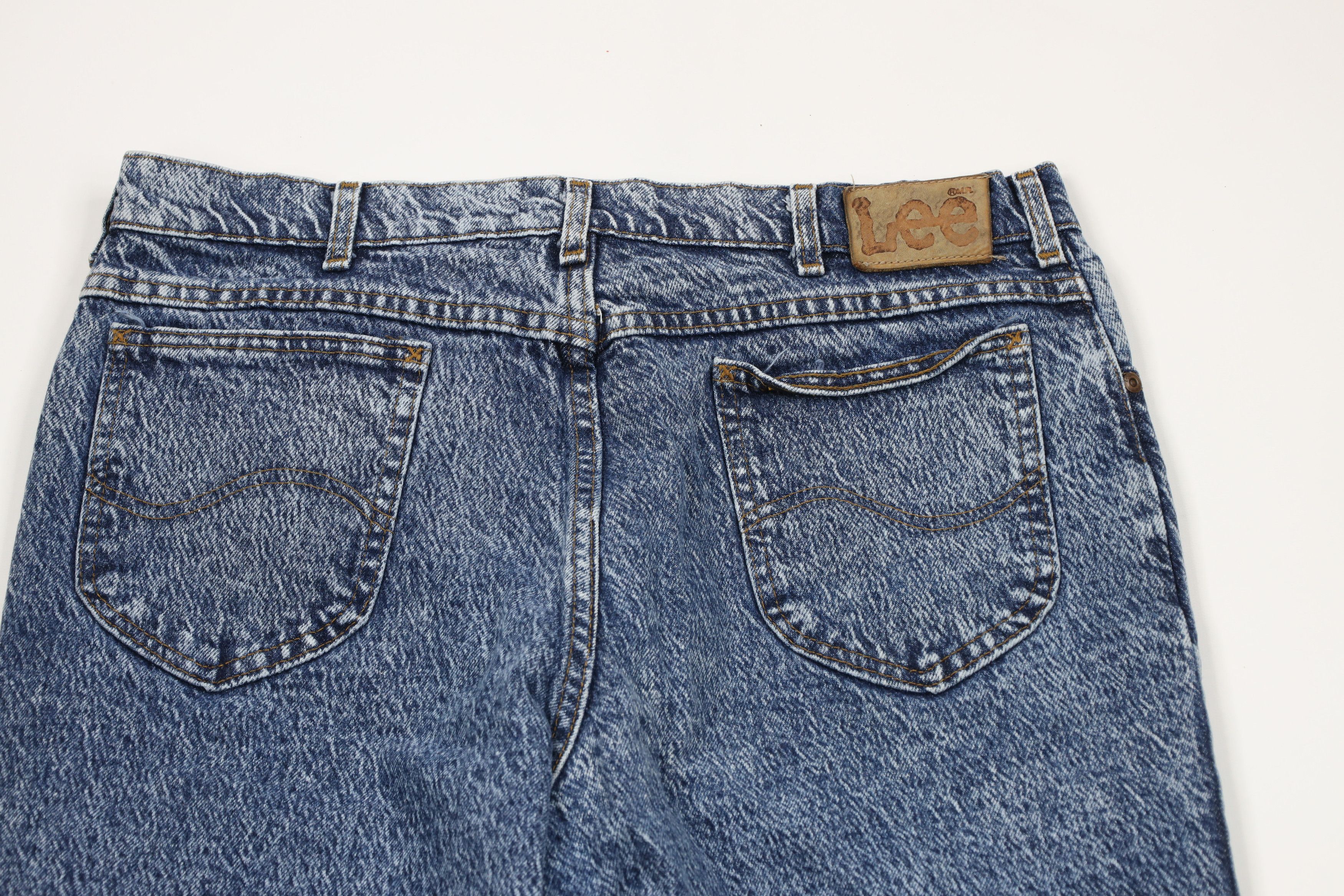 Lee × Vintage Vintage 90s Lee Acid Wash Straight Leg Denim Jeans Blue USA Size US 36 / EU 52 - 9 Thumbnail