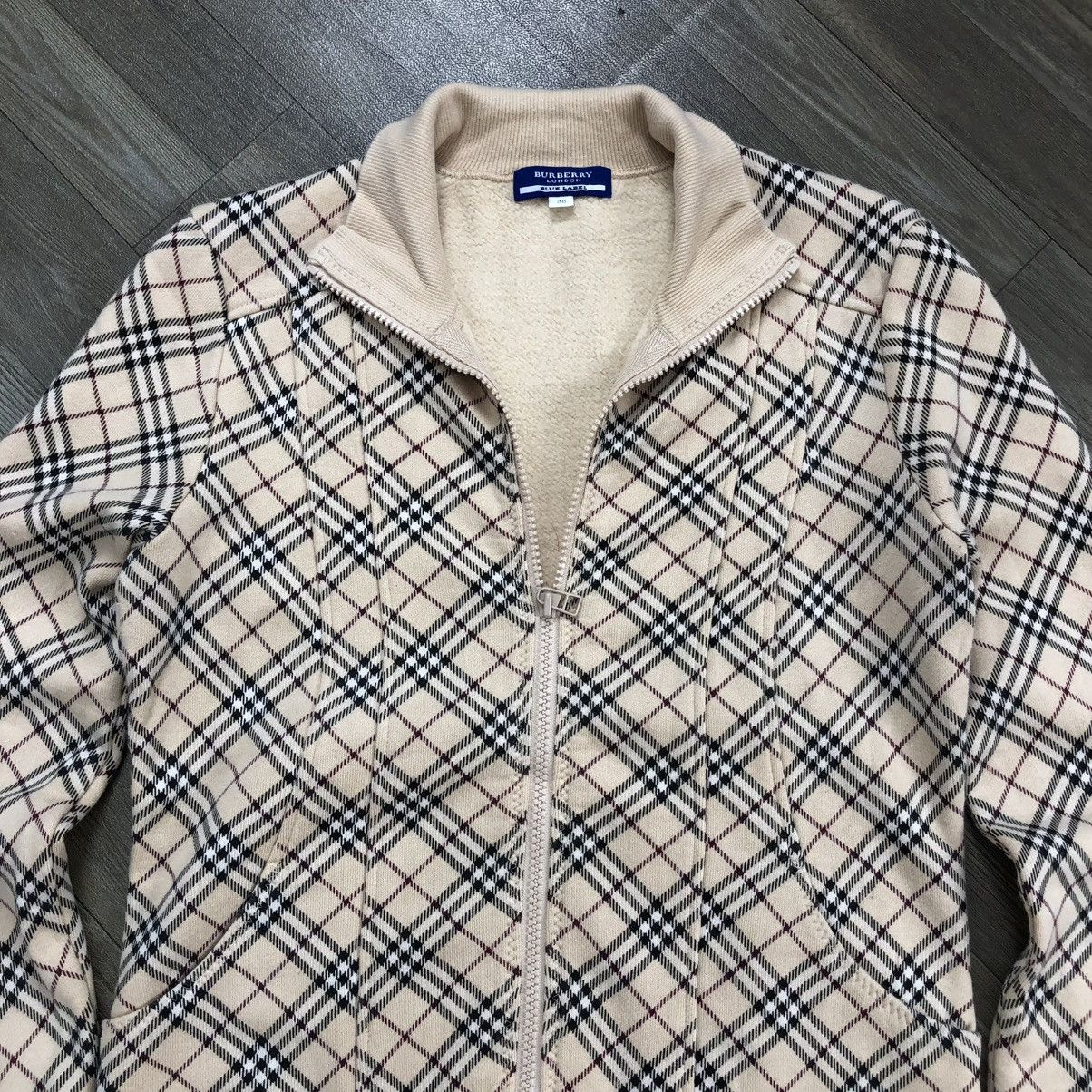 Burberry × Designer Vintage Burberry Nova Check Blue Label Full Zip Track Jacket Size US M / EU 48-50 / 2 - 4 Thumbnail