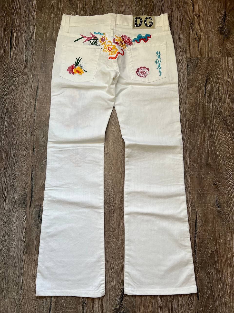 Dolce & Gabbana × Vintage Dolce & Gabbana D&G Honolulu Hawaii embroidered denim pants Size 29" - 3 Thumbnail