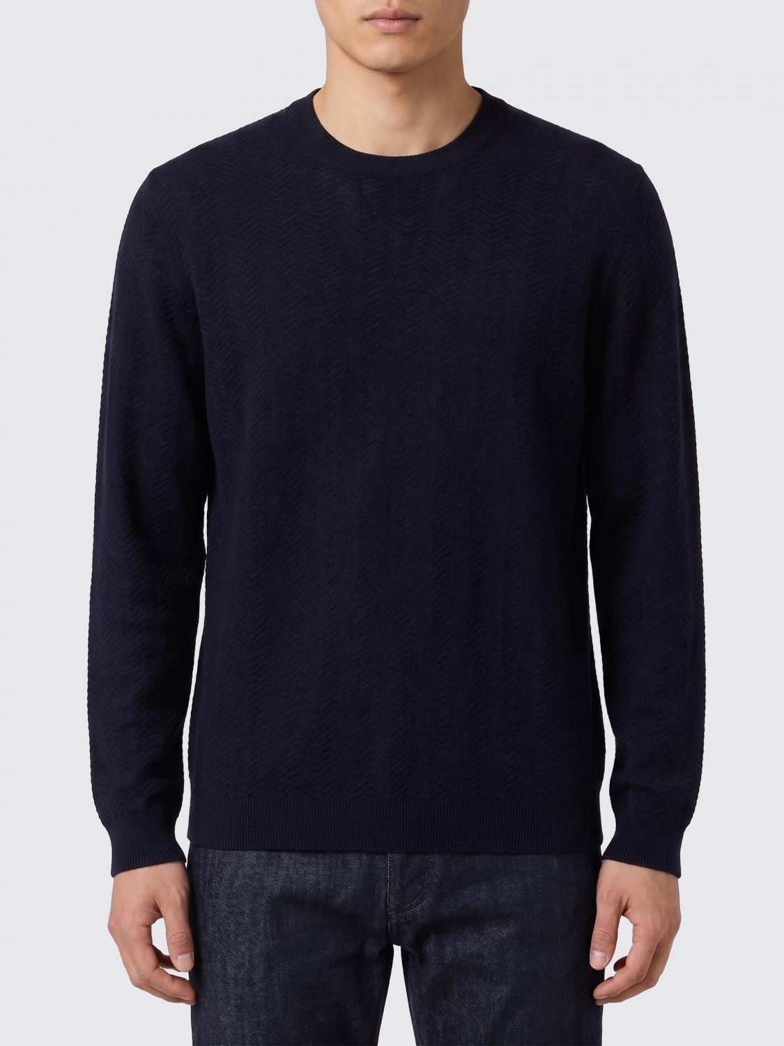 Giorgio Armani Giorgio Armani Sweater Men Blue Size US M / EU 48-50 / 2 - 1 Thumbnail