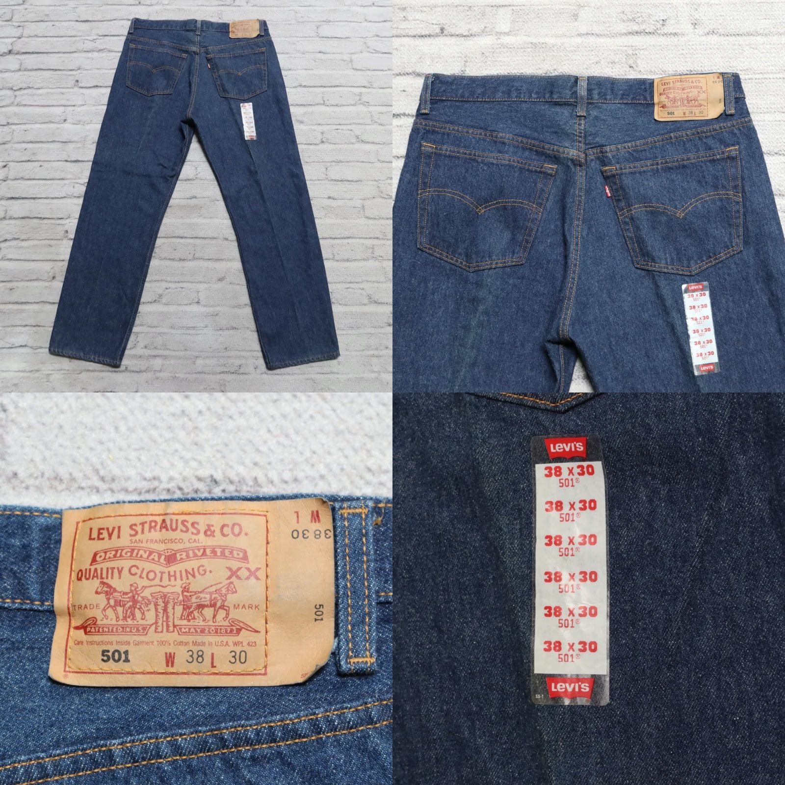 VINTAGE Levis 501 Denim Jeans Dark Wash 36 x 31 Mens Jeans 501
