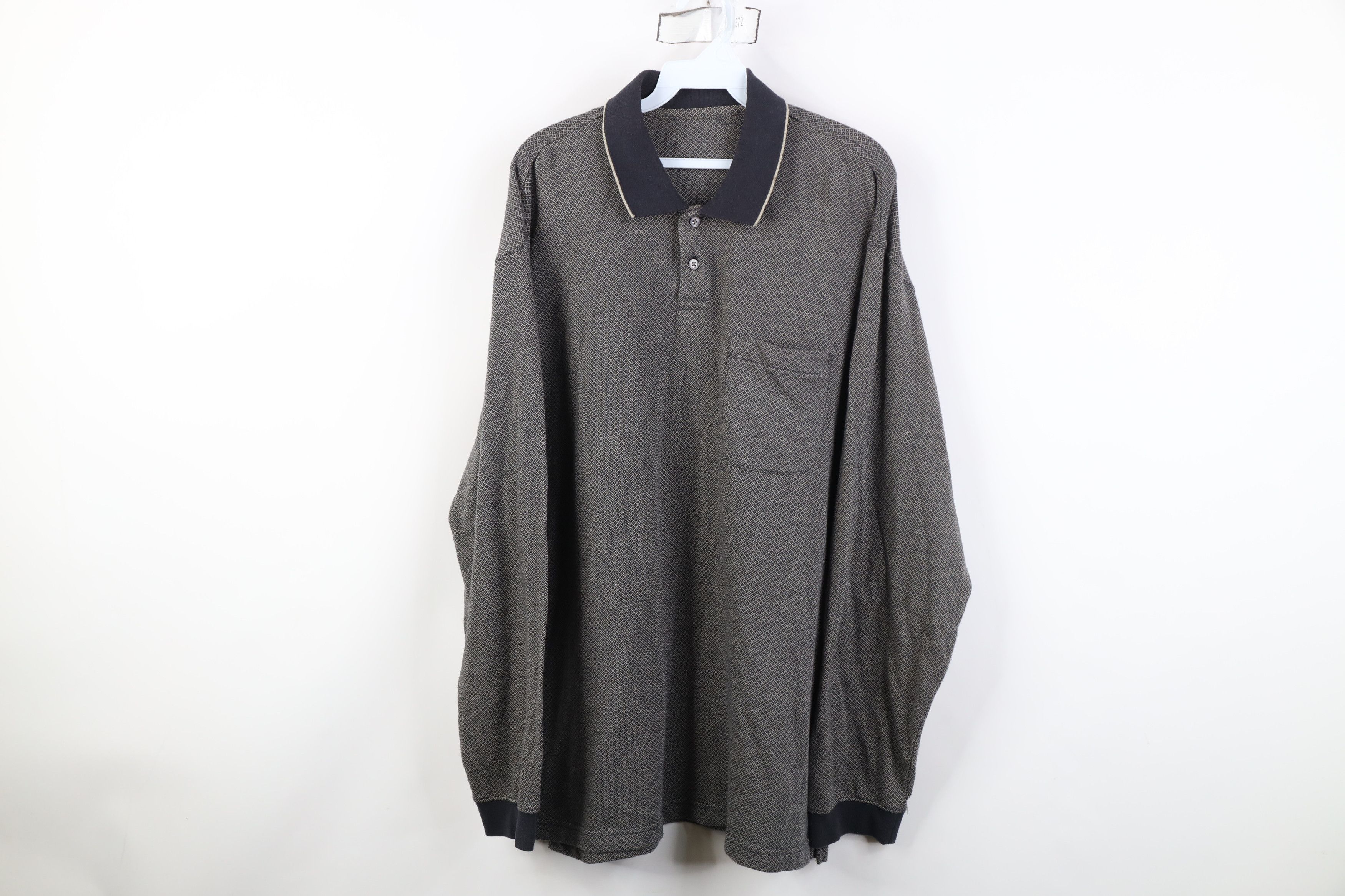 Vintage Vintage 90s Streetwear Knit Long Sleeve Rugby Polo Shirt Size US XL / EU 56 / 4 - 1 Thumbnail