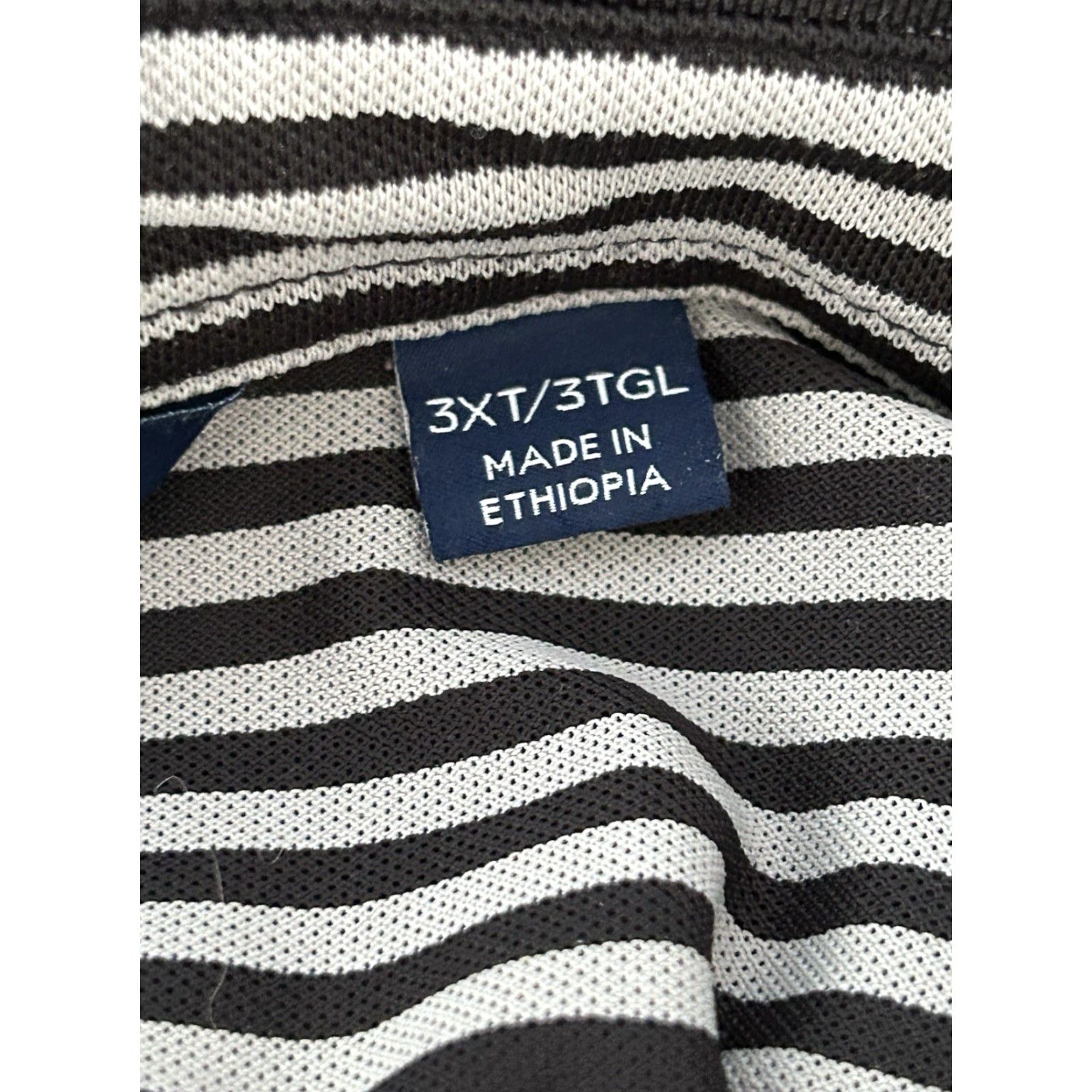 Cutter & Buck Cutter & Buck Golf Polo Shirt Gray Black Stripes 3XT Mens Size US XXL / EU 58 / 5 - 6 Thumbnail
