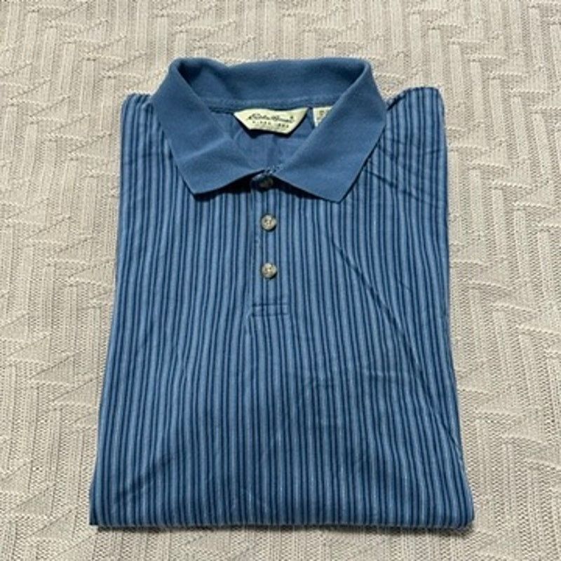 Eddie Bauer Eddie Bauer blue striped polo size M Size US M / EU 48-50 / 2 - 1 Thumbnail