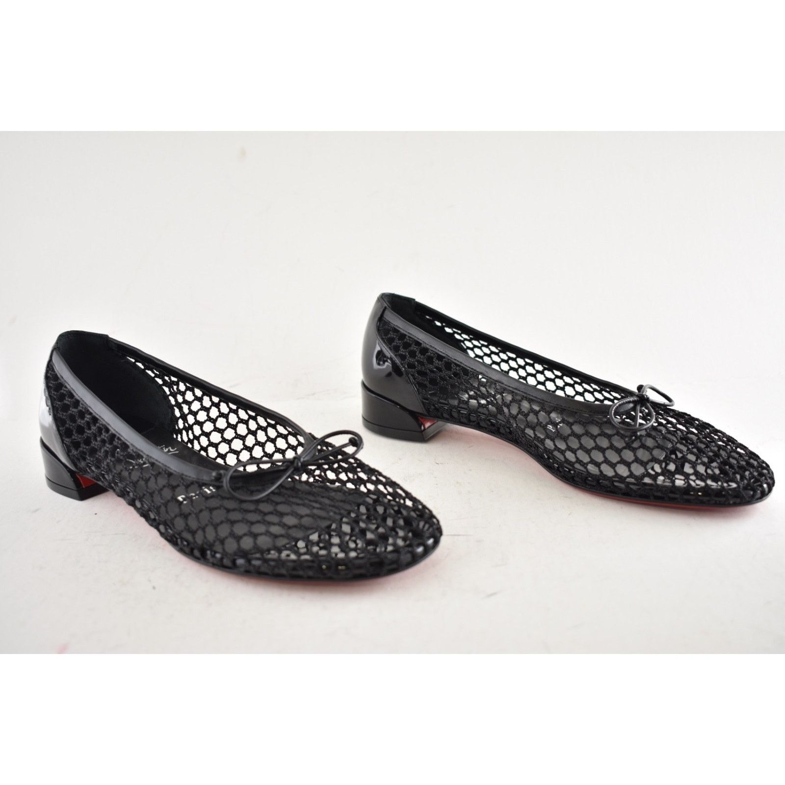 Christian Louboutin Christian Louboutin Sweetie Jane Mesh Flat Black Patent Size US 9.5 / IT 39.5 - 6 Thumbnail