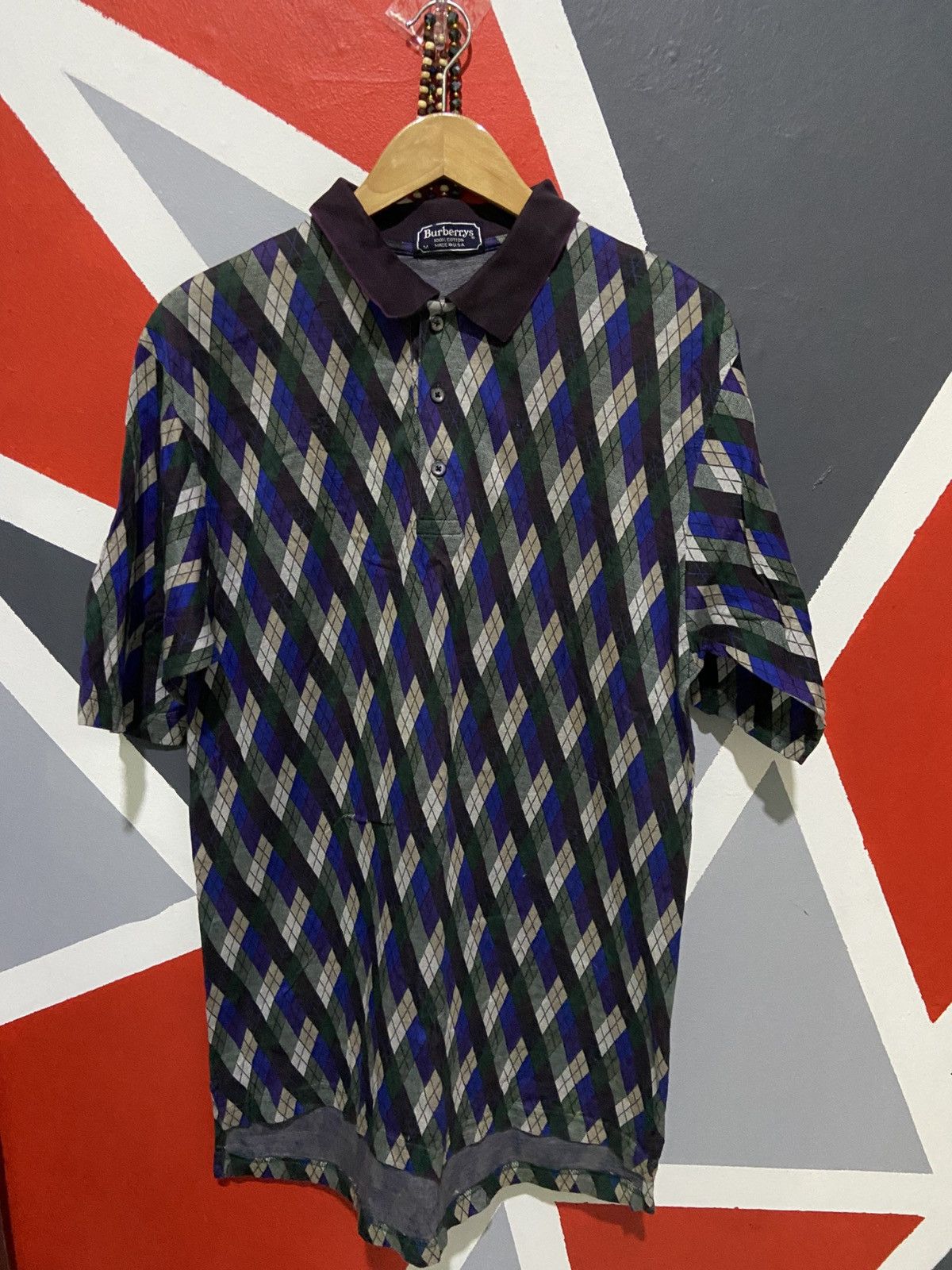 Burberry Vintage Burberry Polo Tee Made In USA Size US M / EU 48-50 / 2 - 1 Thumbnail