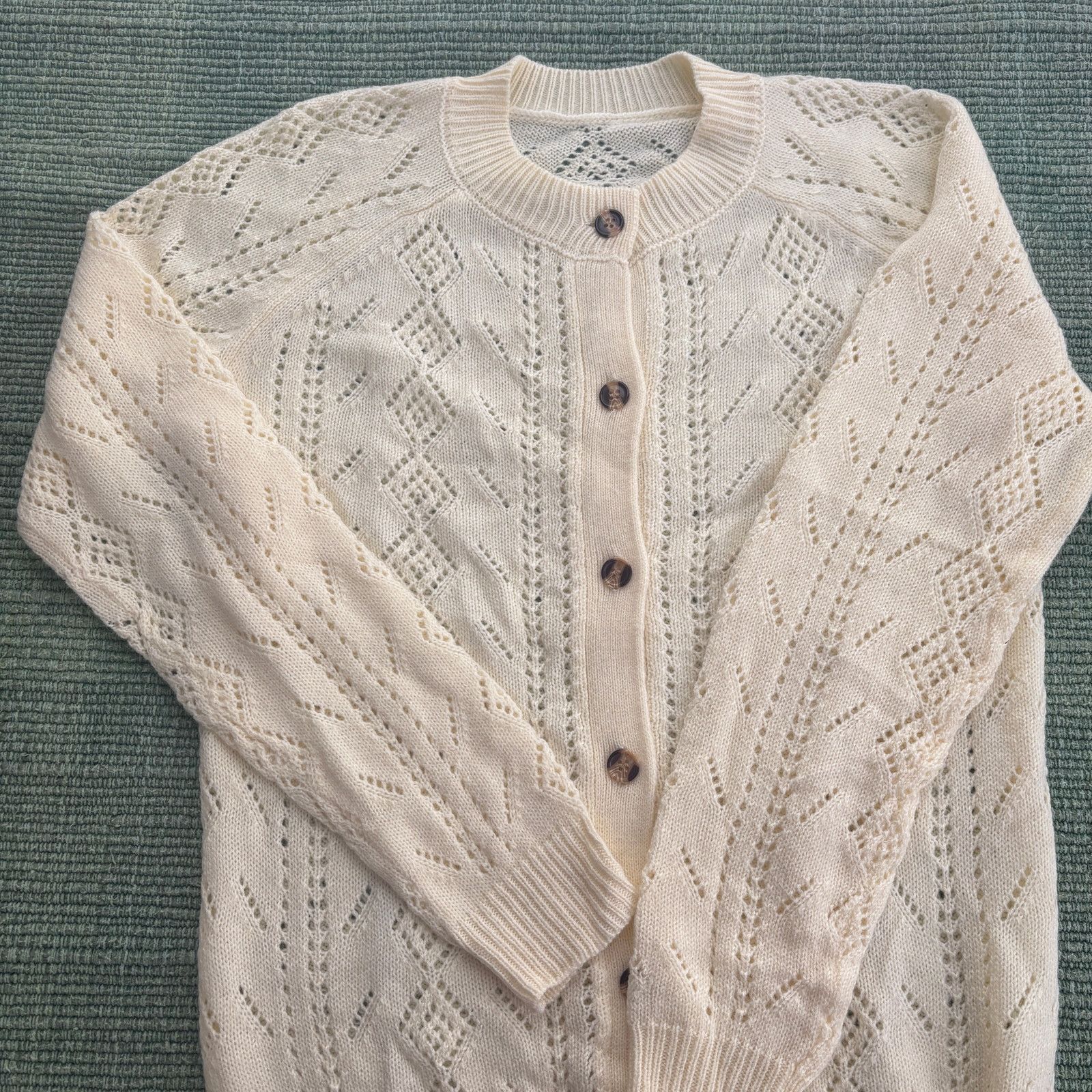 Vintage Vintage womens soft acrylic button up cardigan knit sweater Size L / US 10 / IT 46 - 6 Thumbnail