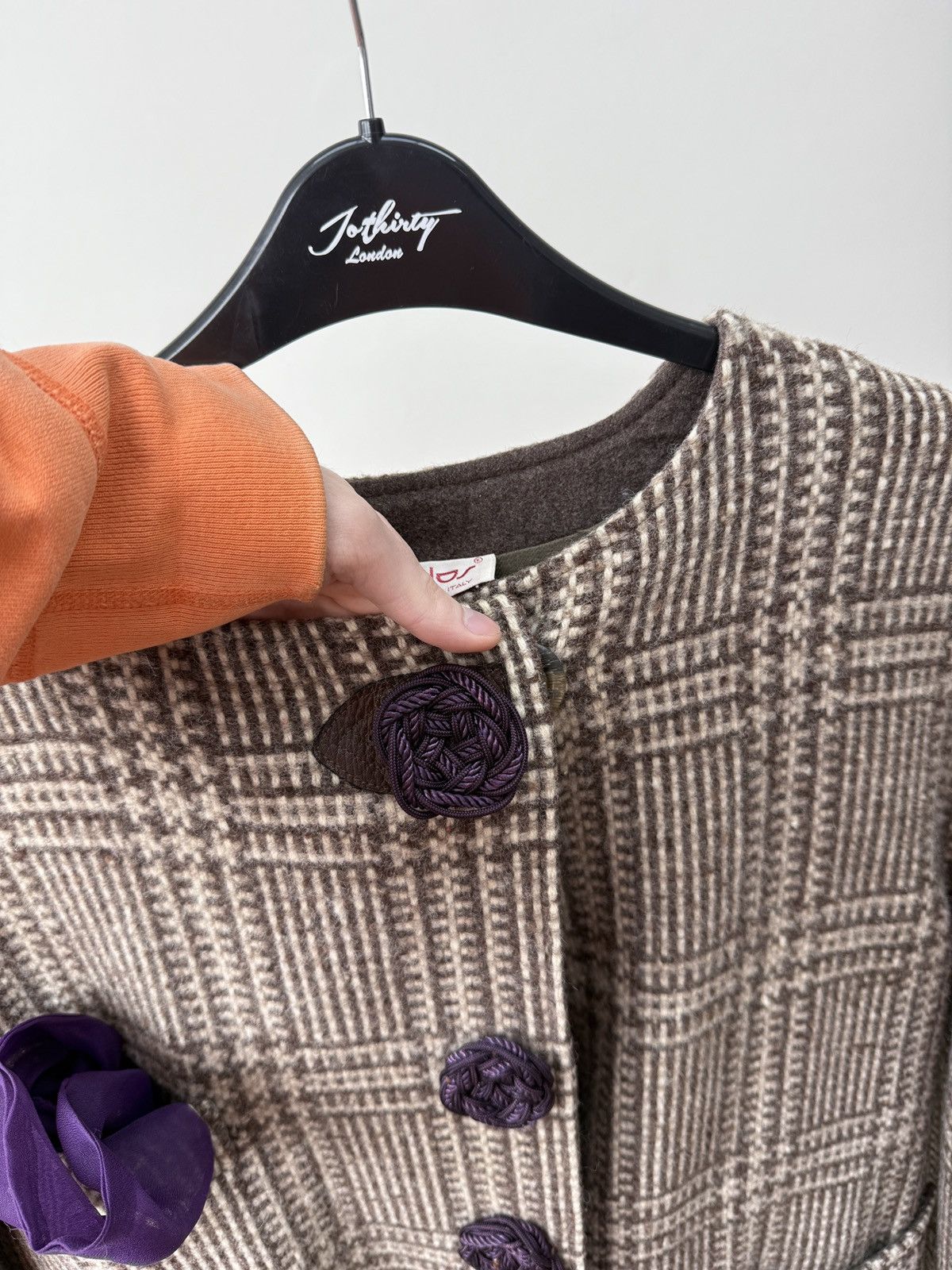 Byblos Vintage Byblos Women’s Wool Jacket Blazer Brown Check Size M / US 6-8 / IT 42-44 - 5 Thumbnail