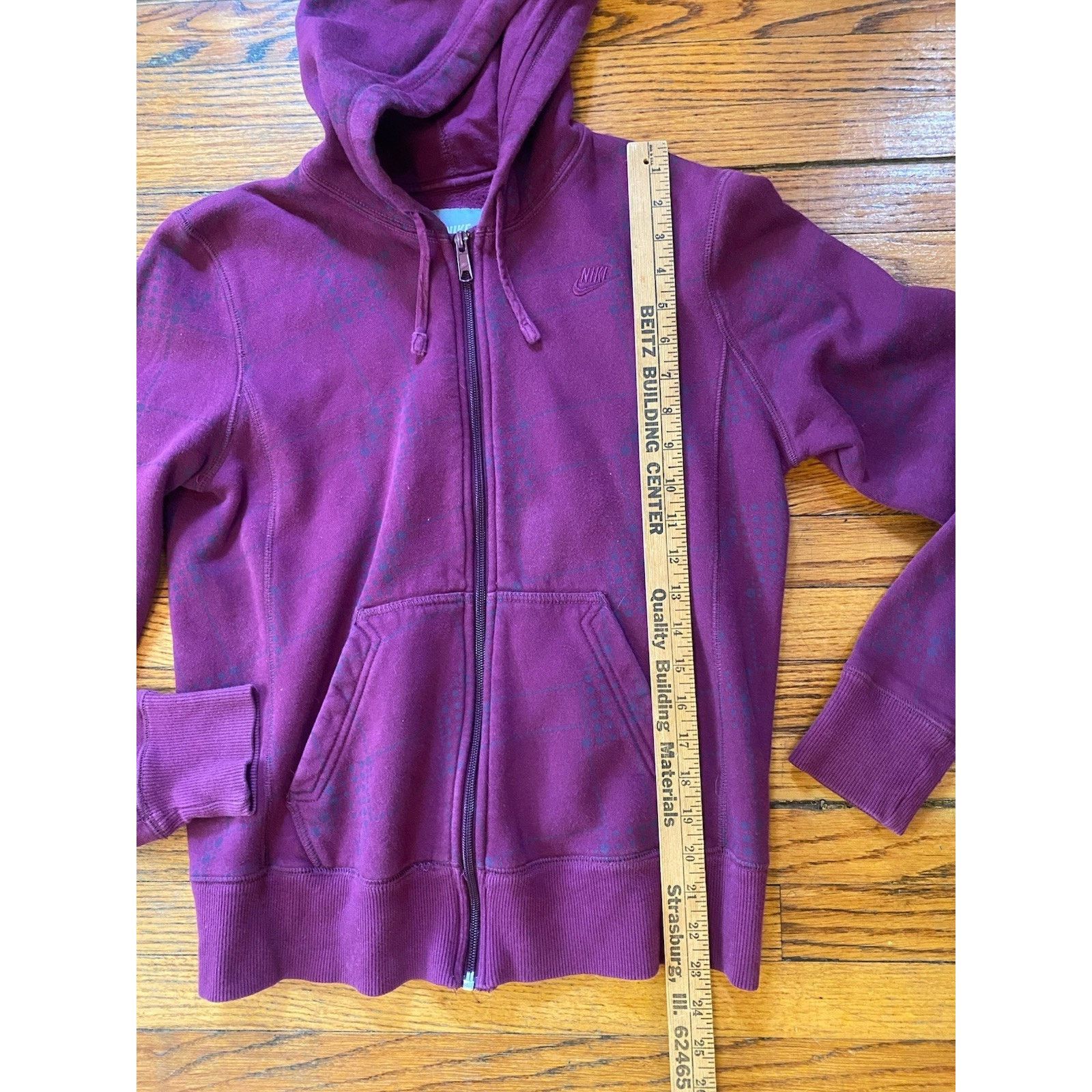 Nike Nike Zip Heavy Hoodie Sweatshirt Women’s Medium Burgundy Size M / US 6-8 / IT 42-44 - 7 Thumbnail
