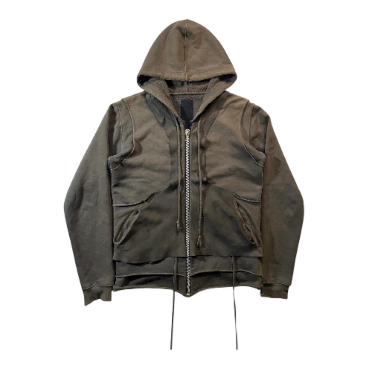 Rick Owens preownd Rick Owens SLAB 2004 Layered Hoodie – Size XS Size US XS / EU 42 / 0 - 1 Thumbnail