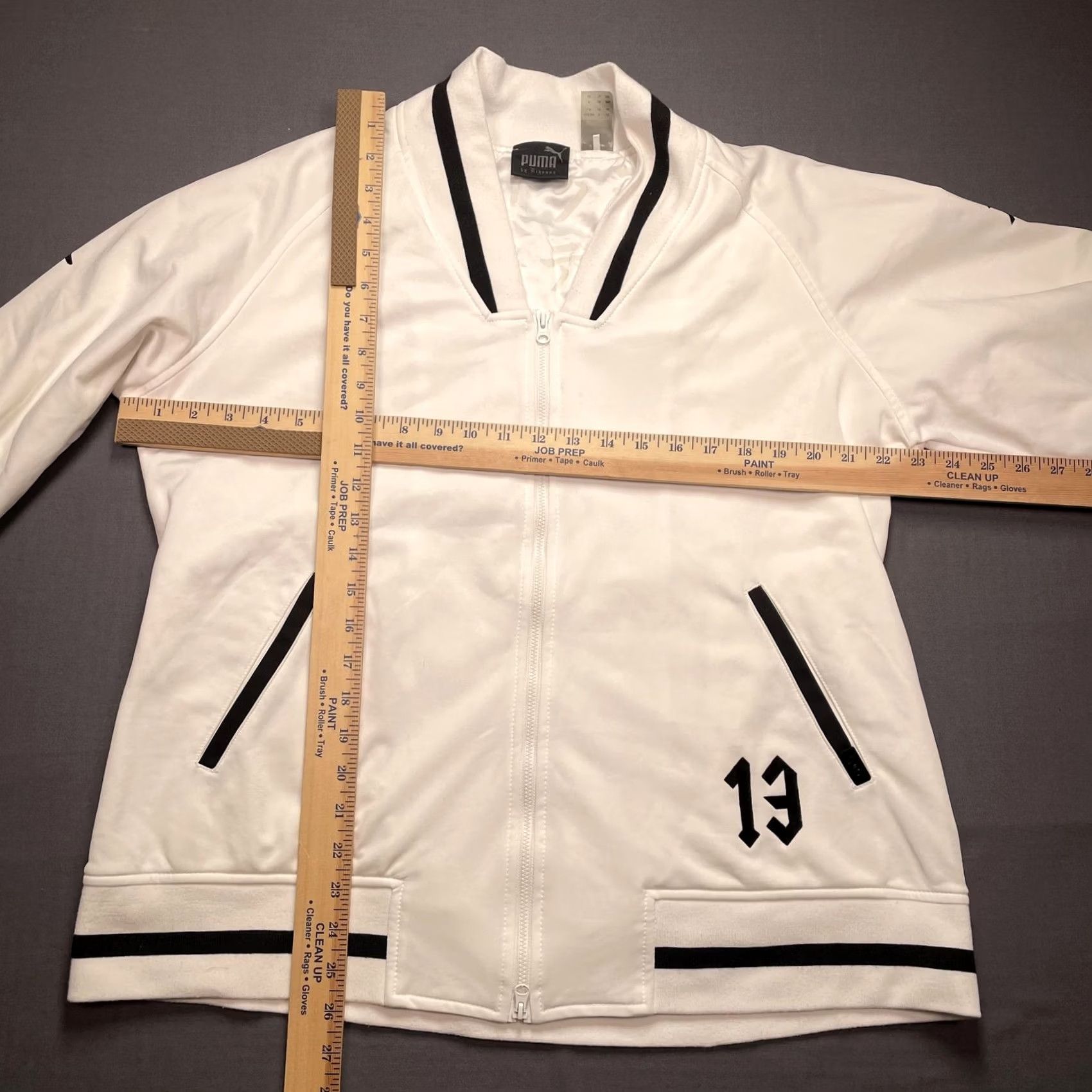 Puma Puma by Rihanna Jacket Mens Large White Kanji Track Bomber Full Zip Size US L / EU 52-54 / 3 - 5 Thumbnail