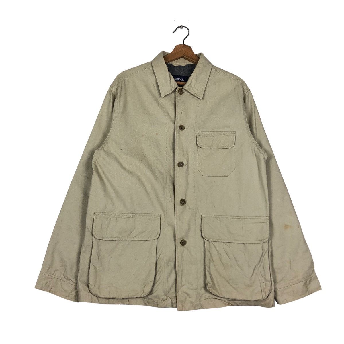Issey Miyake 🔥Vintage Chore Work Button Jacket Blanket Famock Japan Size US L / EU 52-54 / 3 - 1 Thumbnail