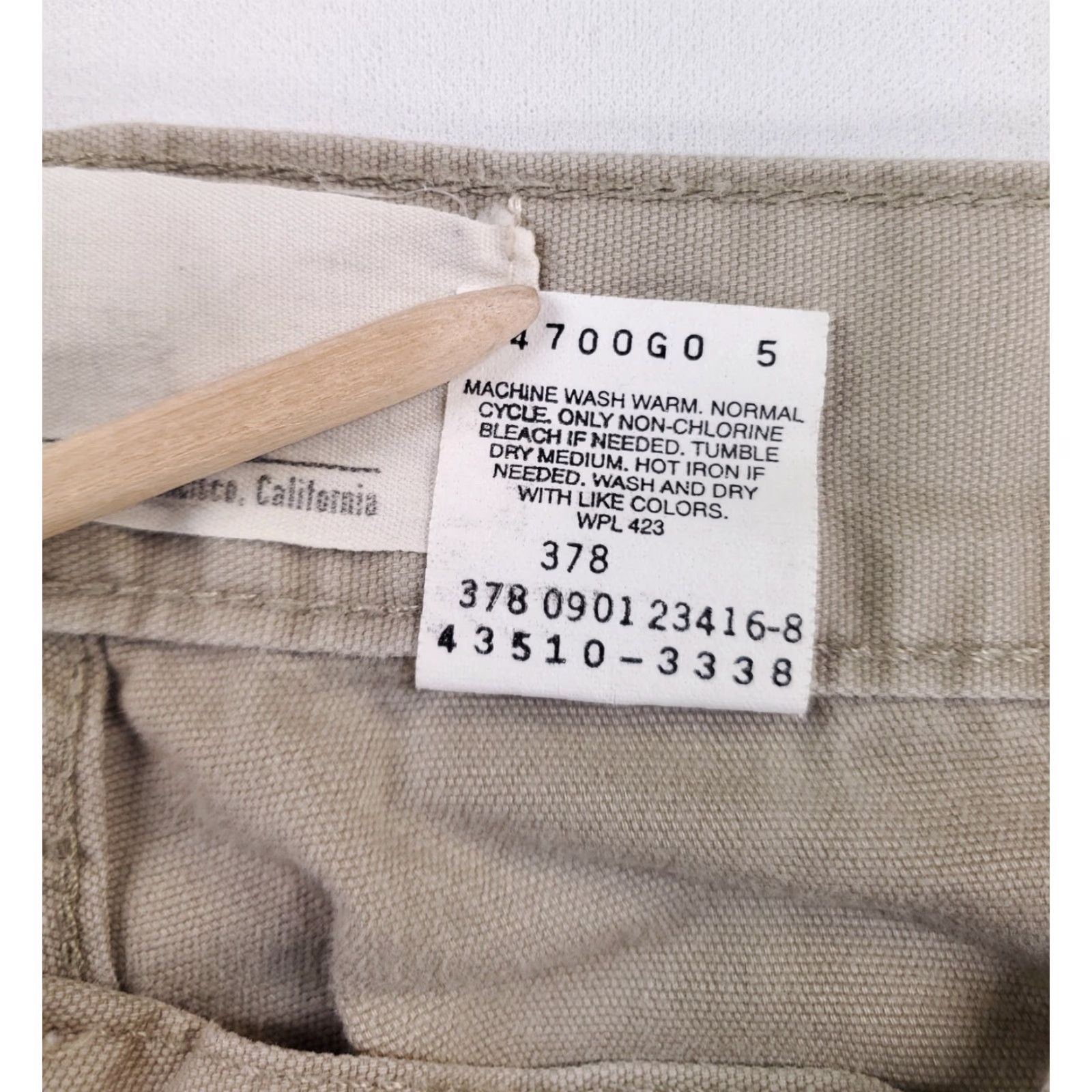 Levi's VINTAGE Levi's Baggy Khaki Pants Military Style Tan Mens 36x32 36x31 Actual Beige Inseam 31 Regular 36 Y2K Size US 36 / EU 52 - 4 Thumbnail