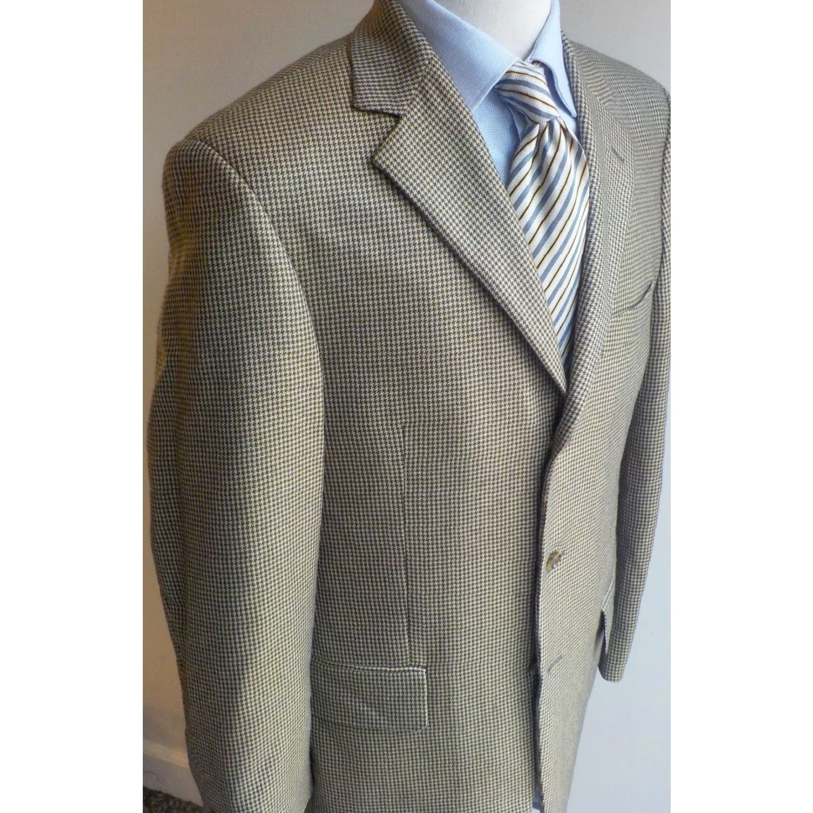 Nordstrom John W. Nordstrom Lora Piana 100% Cashmere Blazer Jacket Brown/Tan 39R Mens Blazer Jacket Vintage Style Size 40R - 3 Thumbnail