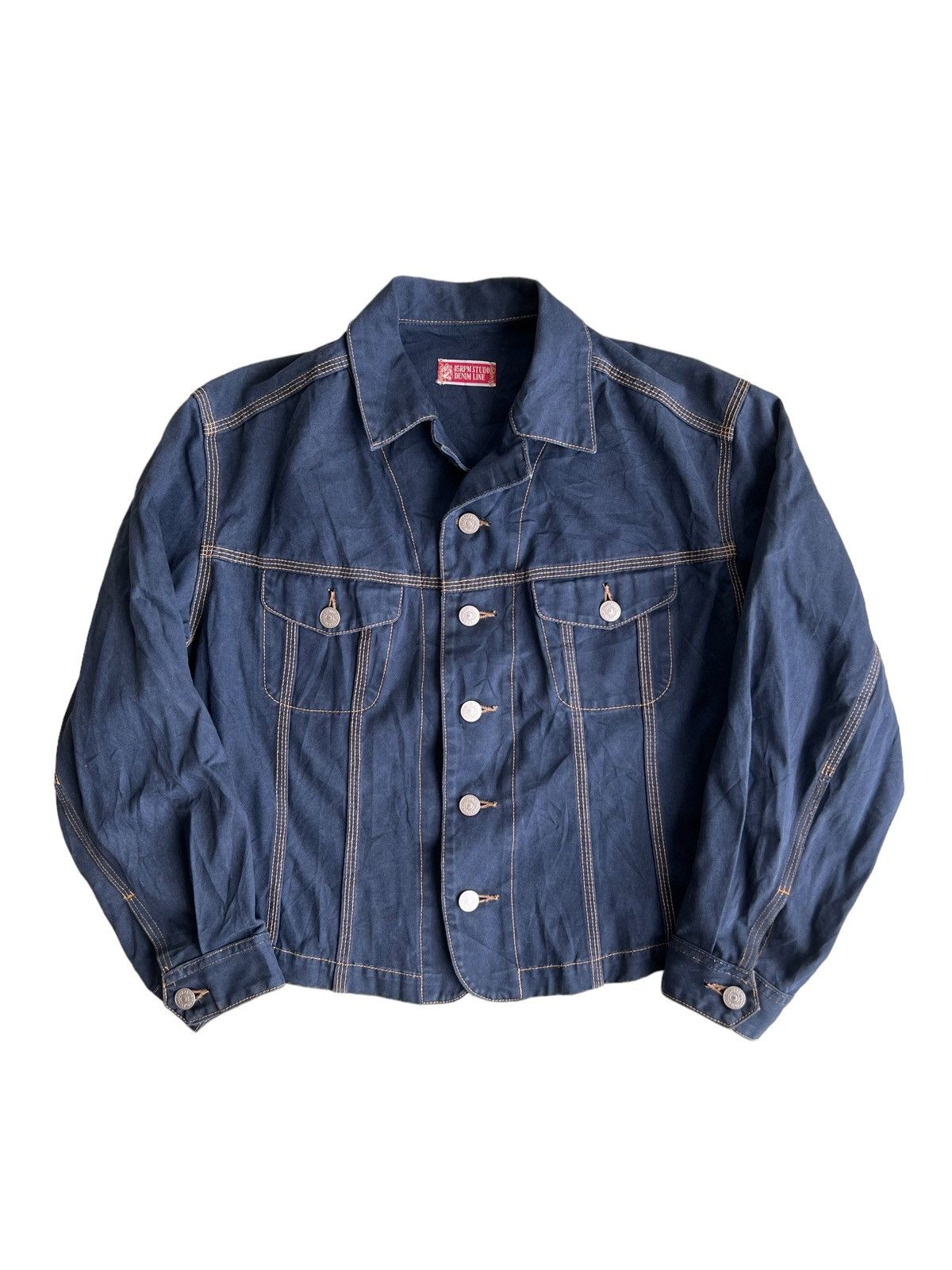 14th Addiction 90s 45RPM Studio Denim Line Boxy Fit Trucker Denim Jacket Size US M / EU 48-50 / 2 - 2 Thumbnail