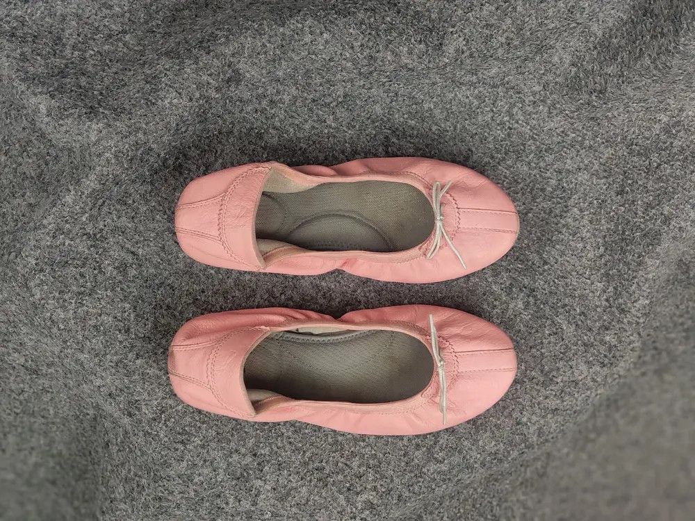 Puma Vintage Y2K Style Ballet flats Pink Leather Logo Shoes