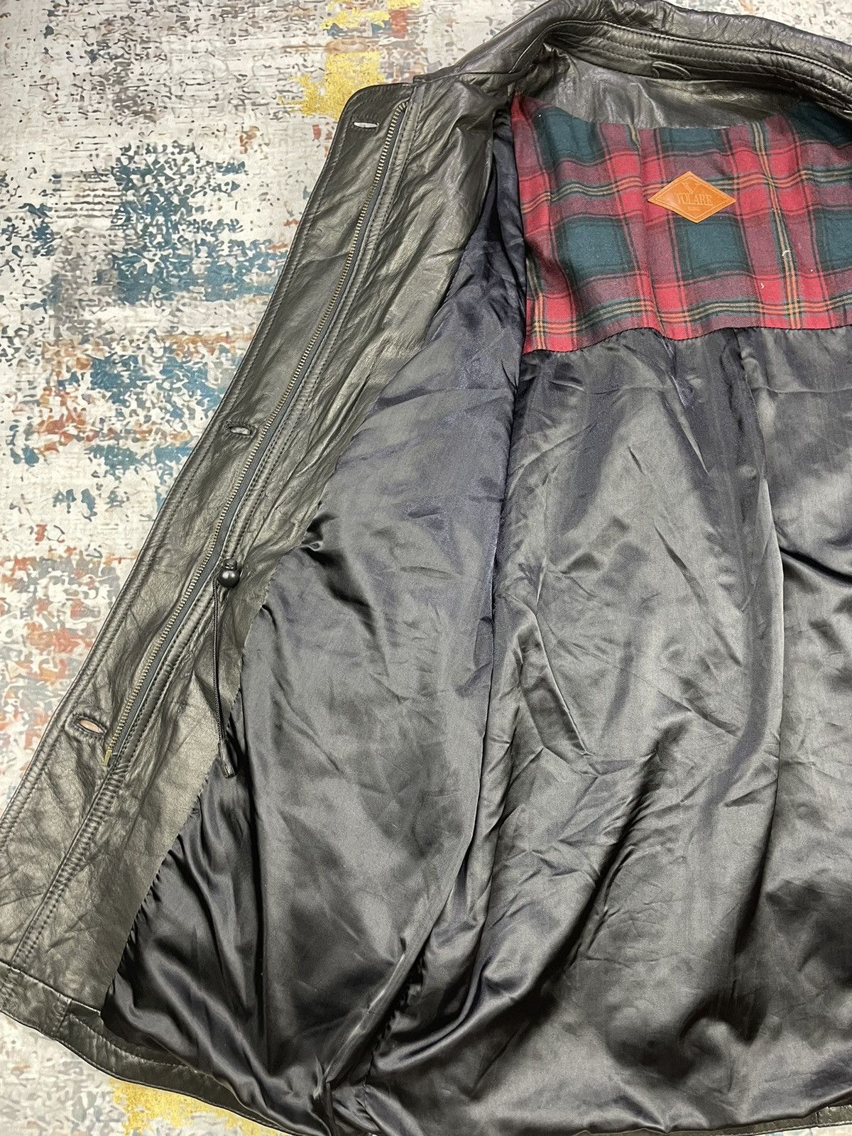 Genuine Leather Vtg Volare Calf Skin Military Leather Mantel Jackets Size US L / EU 52-54 / 3 - 12 Thumbnail