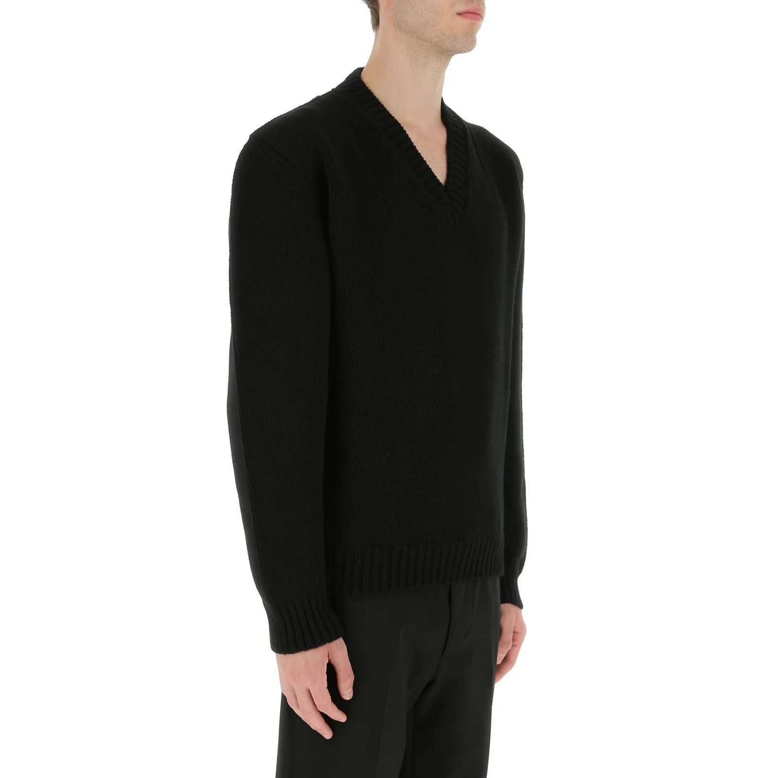 Prada PRADA Black Wool Sweater New & Authentic (Men's size:48;) Size US M / EU 48-50 / 2 - 3 Thumbnail