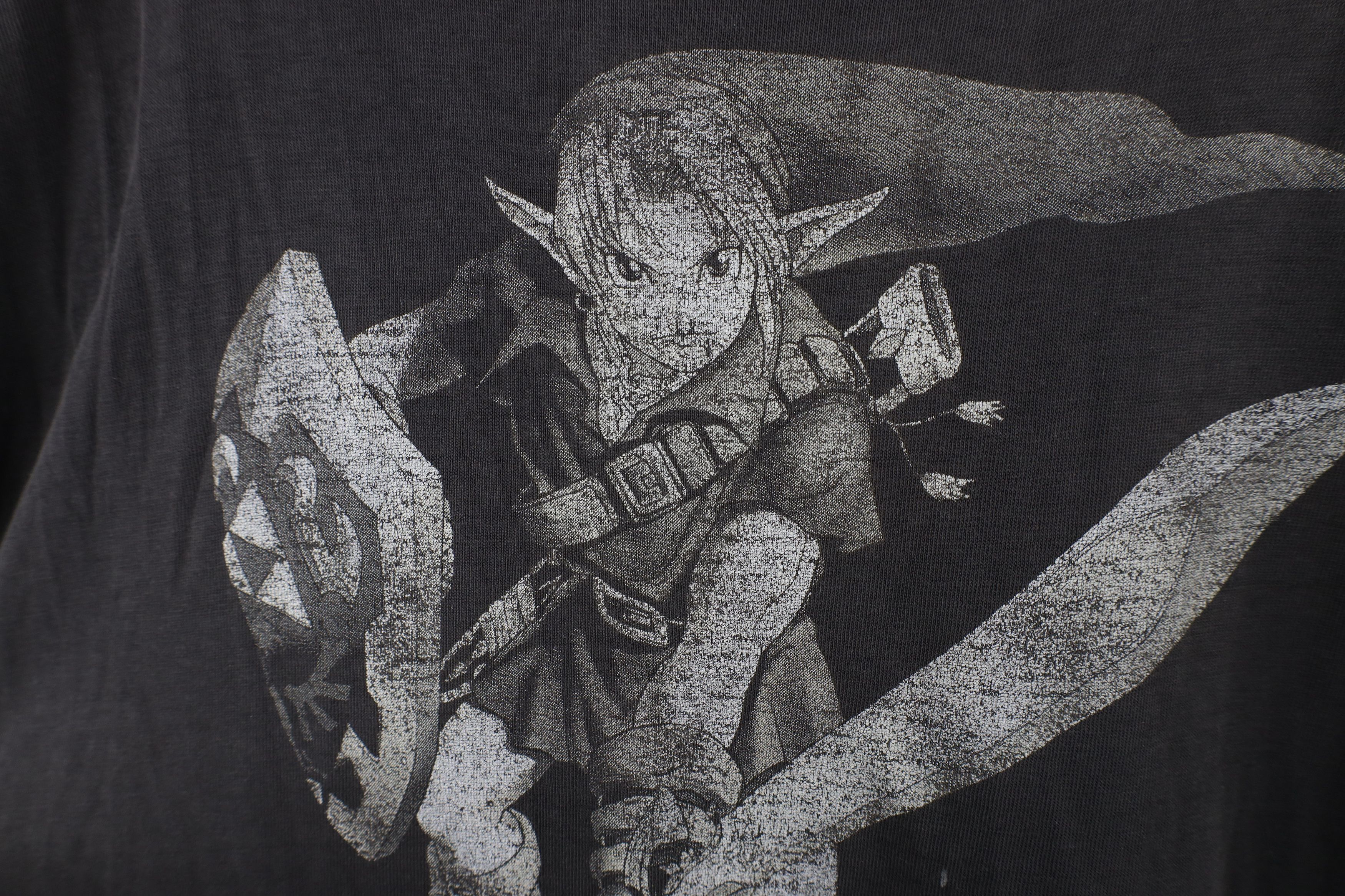 Vintage Vintage 90s Spell Game Zelda Ocarina of Time T-Shirt Black Size US XL / EU 56 / 4 - 7 Thumbnail