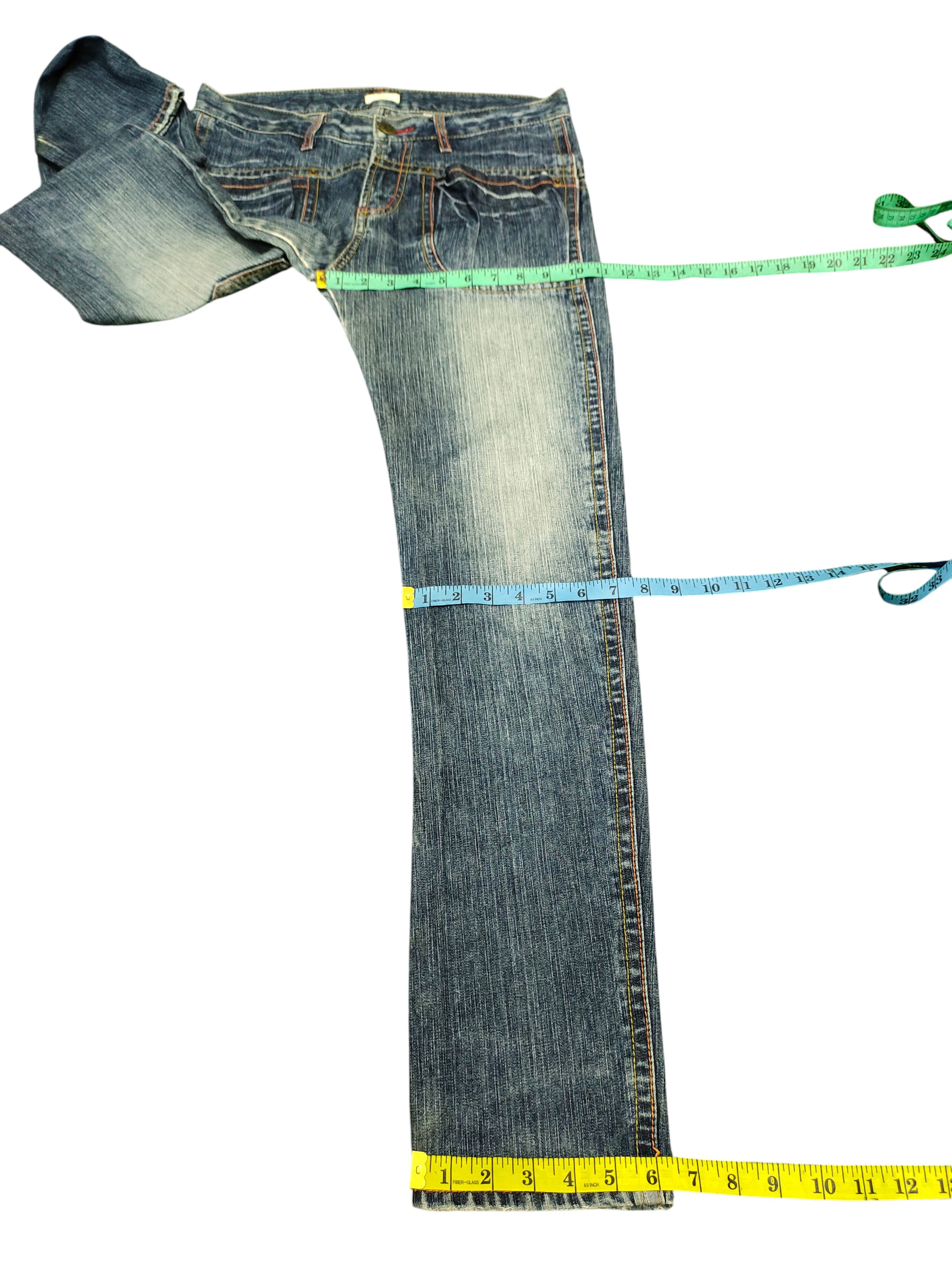 Hysteric Glamour Japanese Brand Tip Top Back Pocket Clawmark Faded Jeans Size US 31 - 16 Thumbnail
