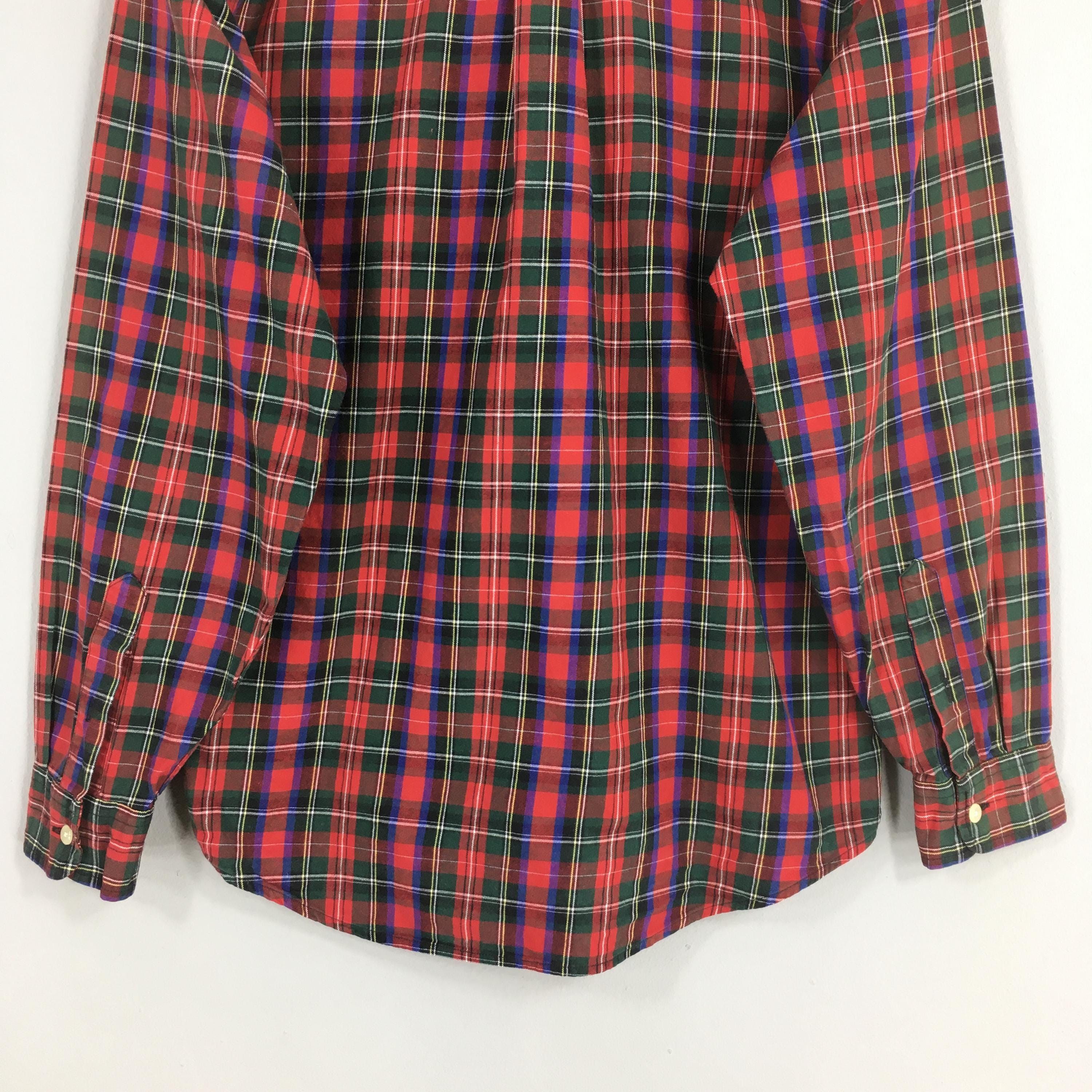 Polo Ralph Lauren Vintage Polo Ralph Lauren Checkered Flannel Red Shirt Large Size US L / EU 52-54 / 3 - 8 Thumbnail